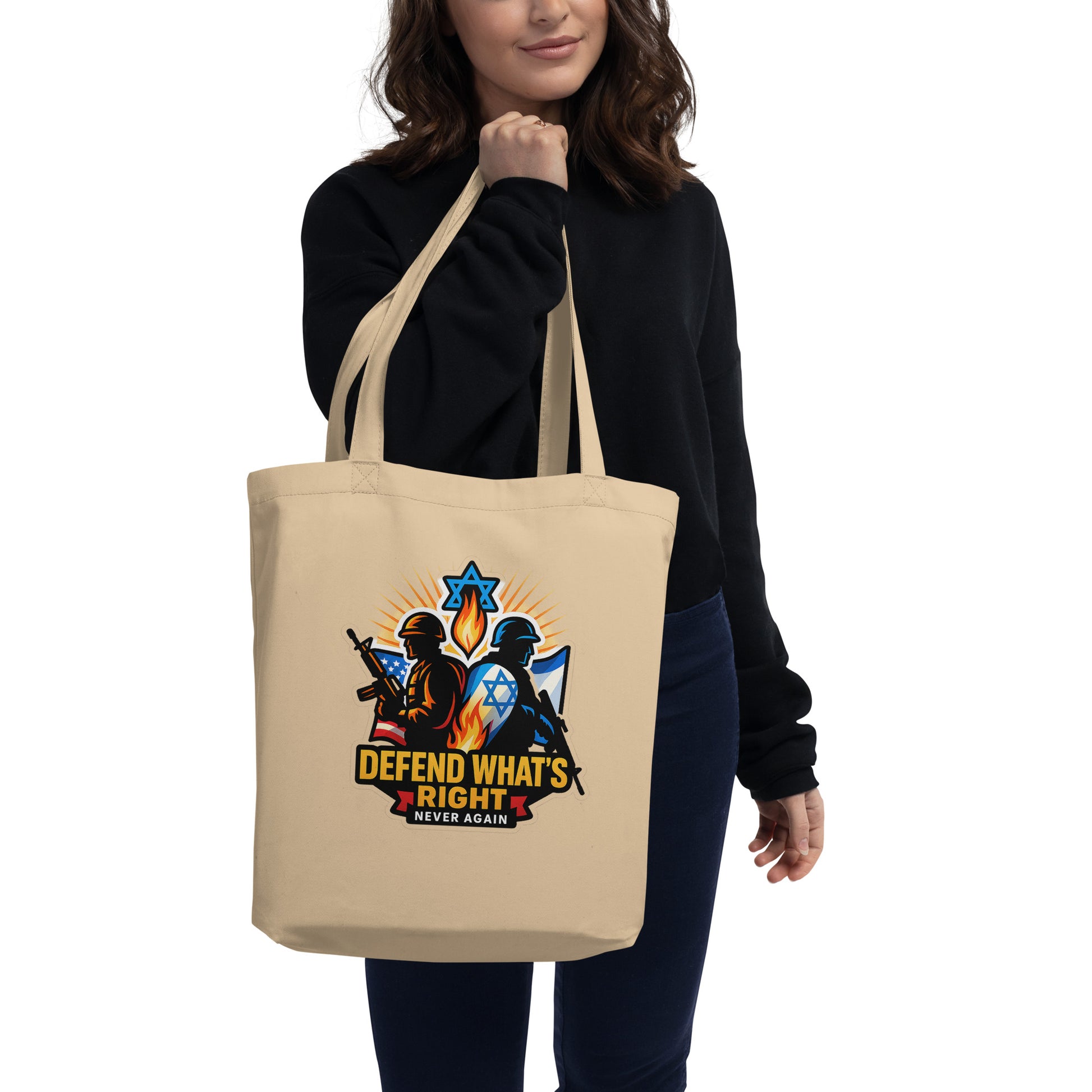 Defend What's Right Eco Tote Bag - American Zionist