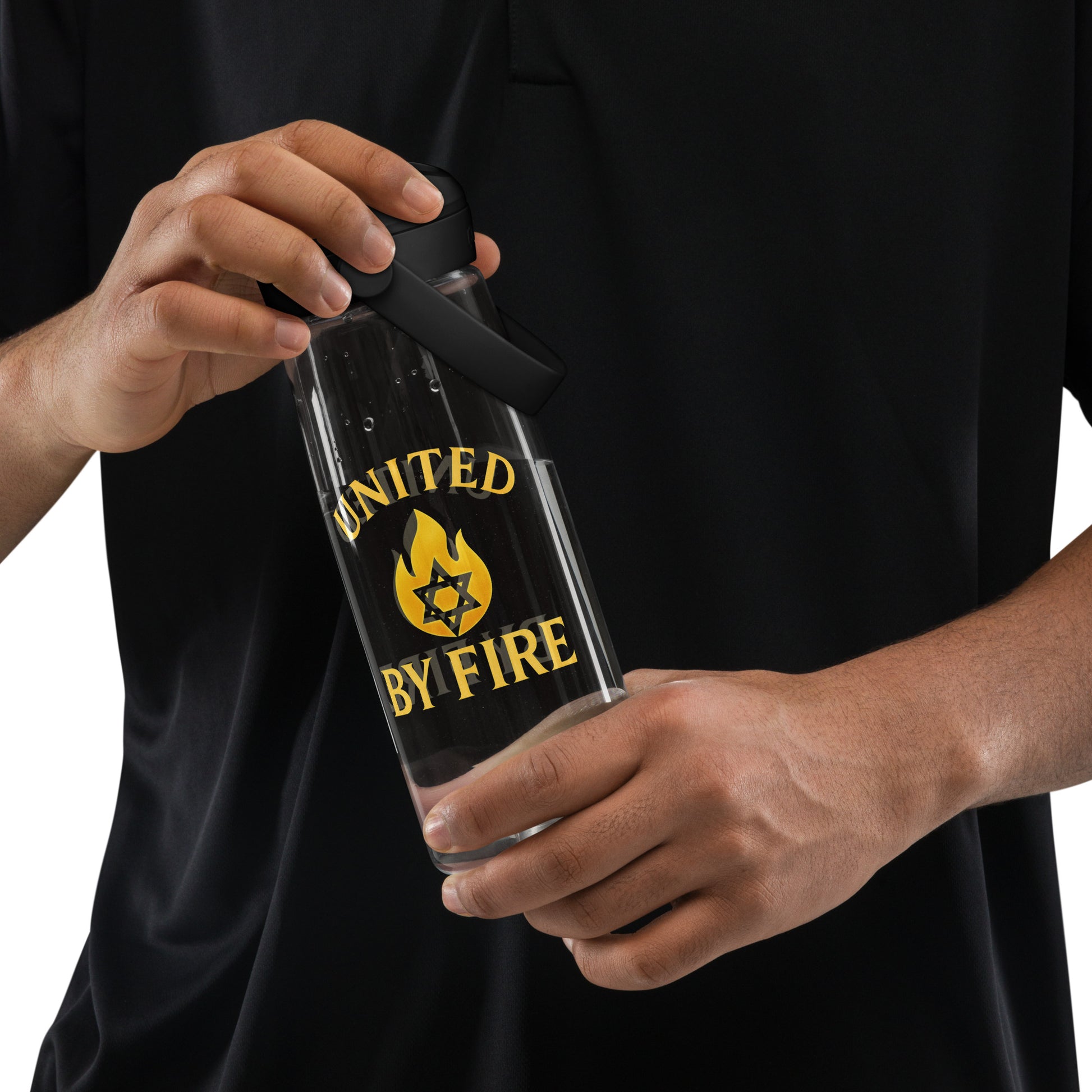 United By Fire Flip Straw Water Bottle - American Zionist
