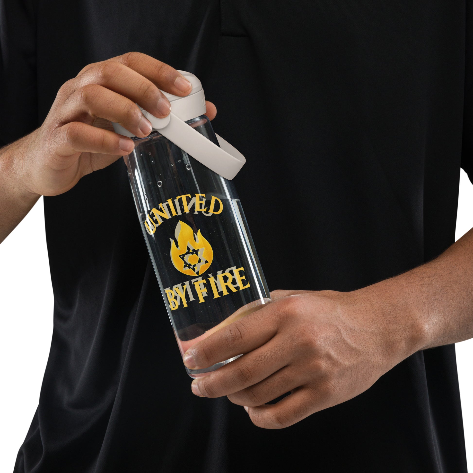 United By Fire Flip Straw Water Bottle - American Zionist