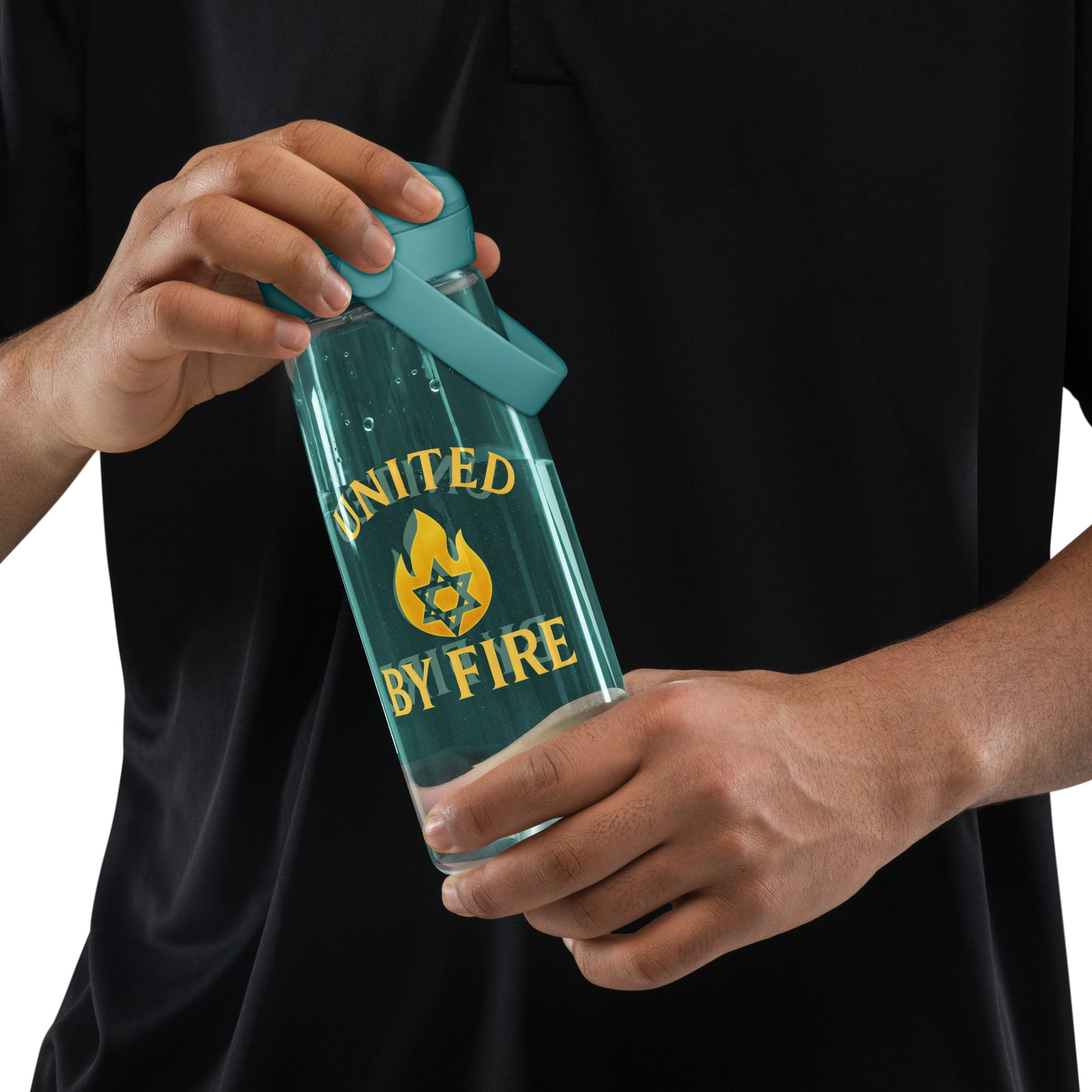 United By Fire Flip Straw Water Bottle - American Zionist