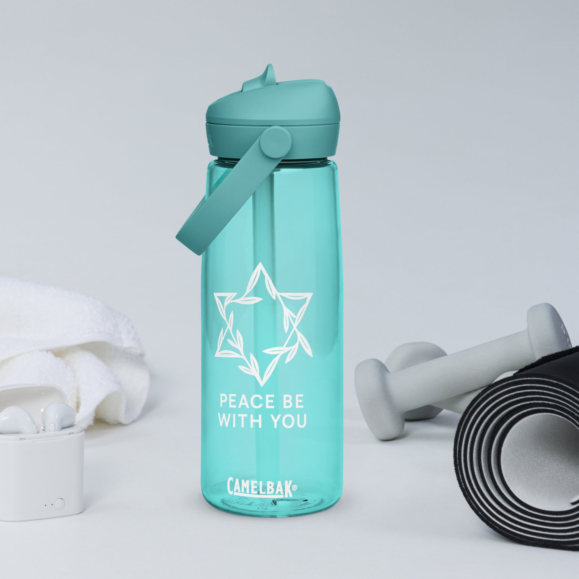 Peacewoven Star Flip Straw Water Bottle - American Zionist