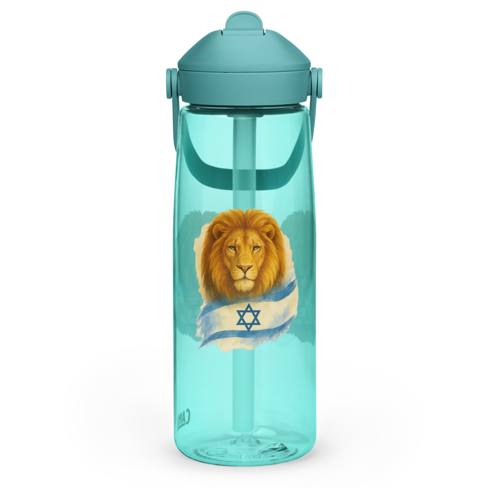 Lion Of Israel Flip Straw Water Bottle - American Zionist
