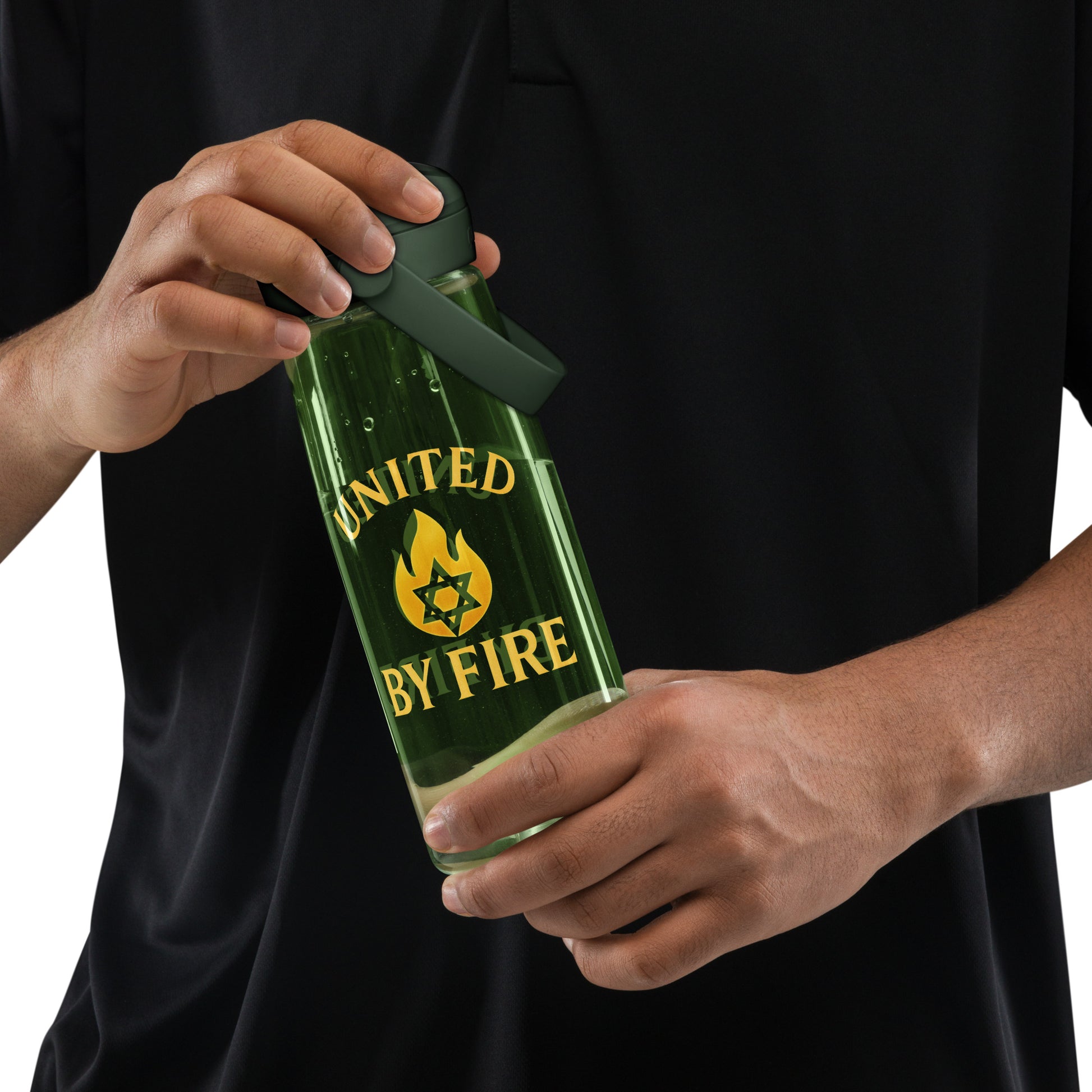 United By Fire Flip Straw Water Bottle - American Zionist