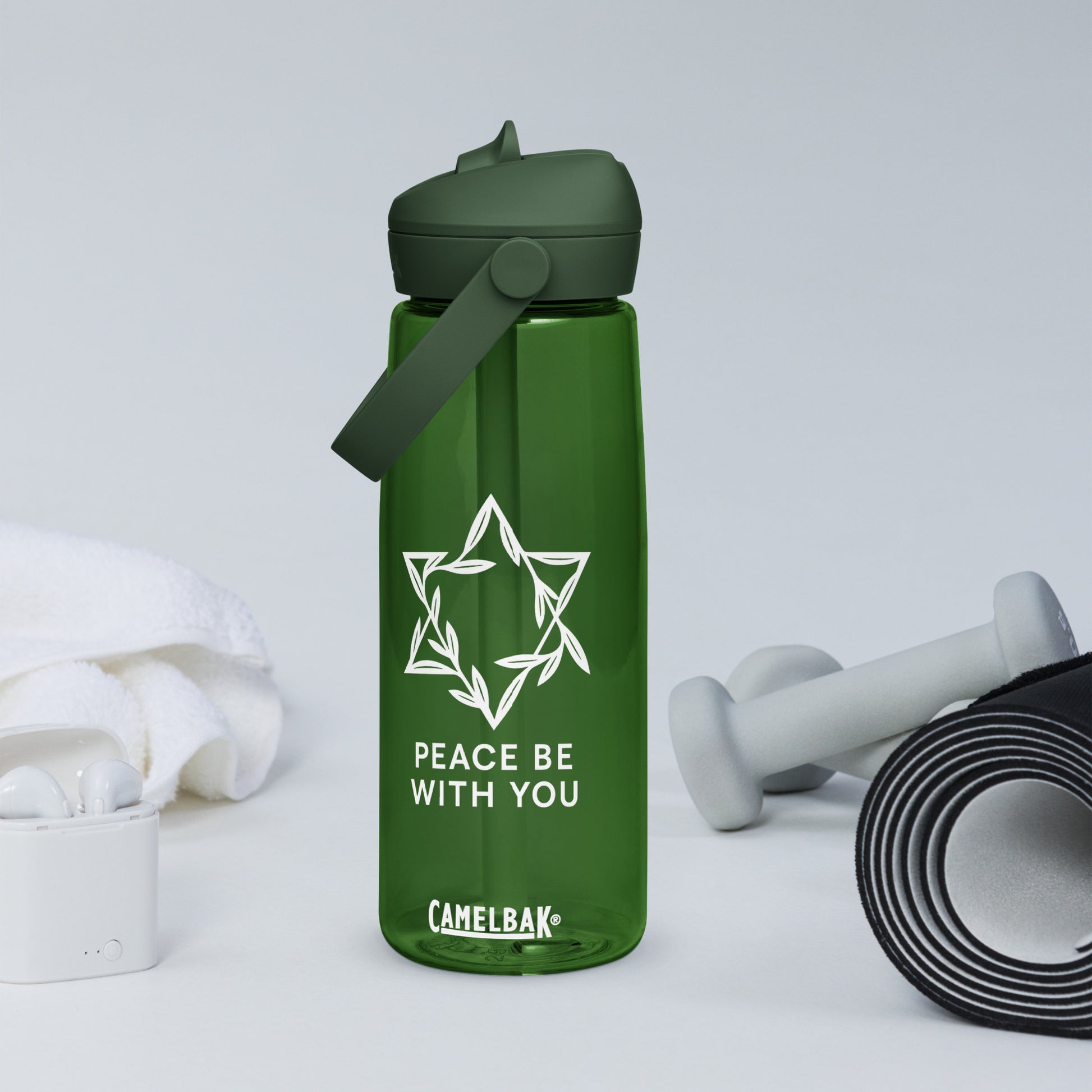 Peacewoven Star Flip Straw Water Bottle - American Zionist