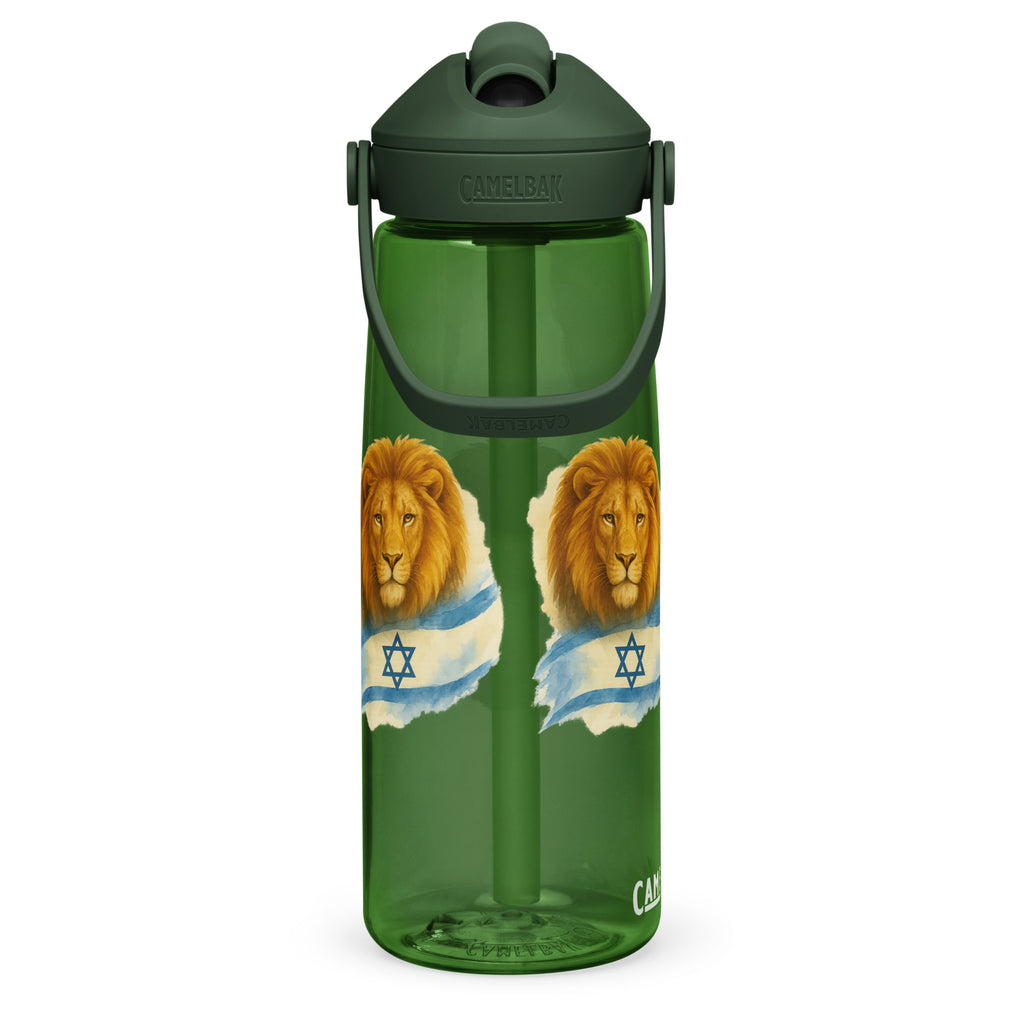 Lion Of Israel Flip Straw Water Bottle - American Zionist