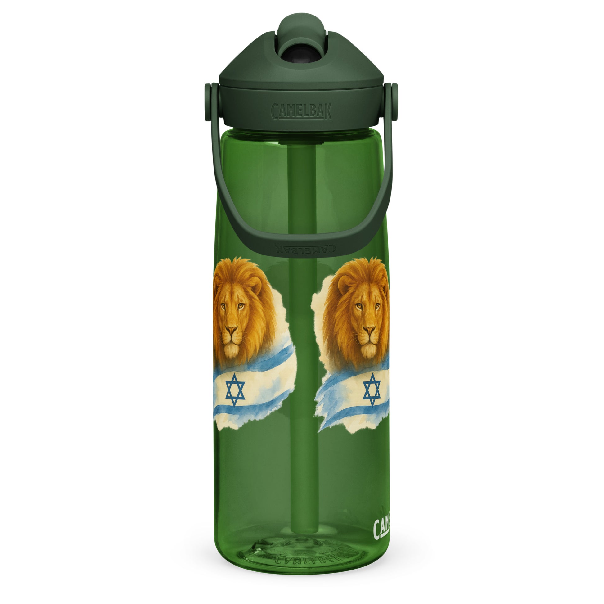 Lion Of Israel Flip Straw Water Bottle - American Zionist