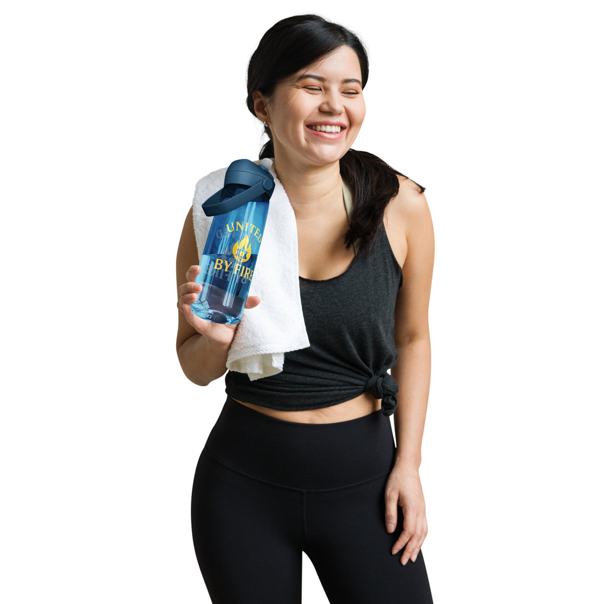 United By Fire Flip Straw Water Bottle - American Zionist
