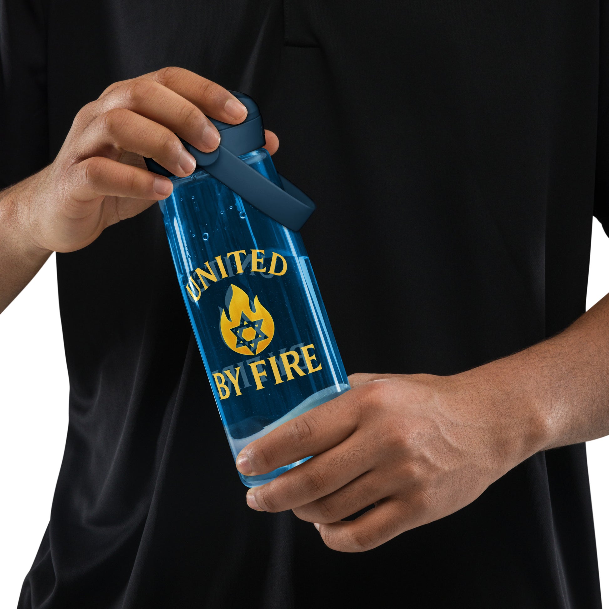 United By Fire Flip Straw Water Bottle - American Zionist