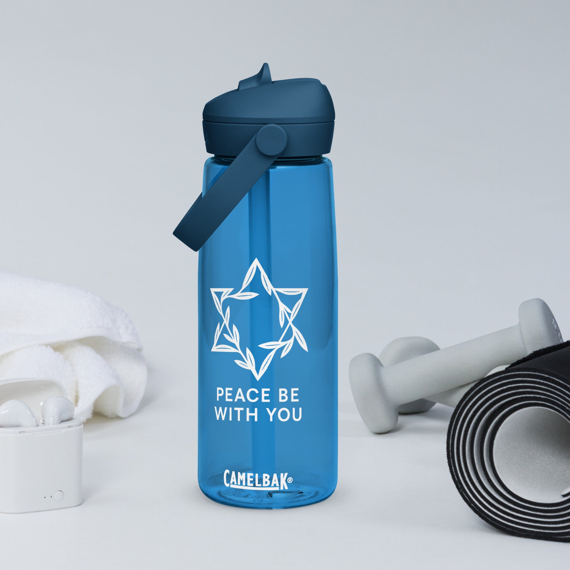 Peacewoven Star Flip Straw Water Bottle - American Zionist