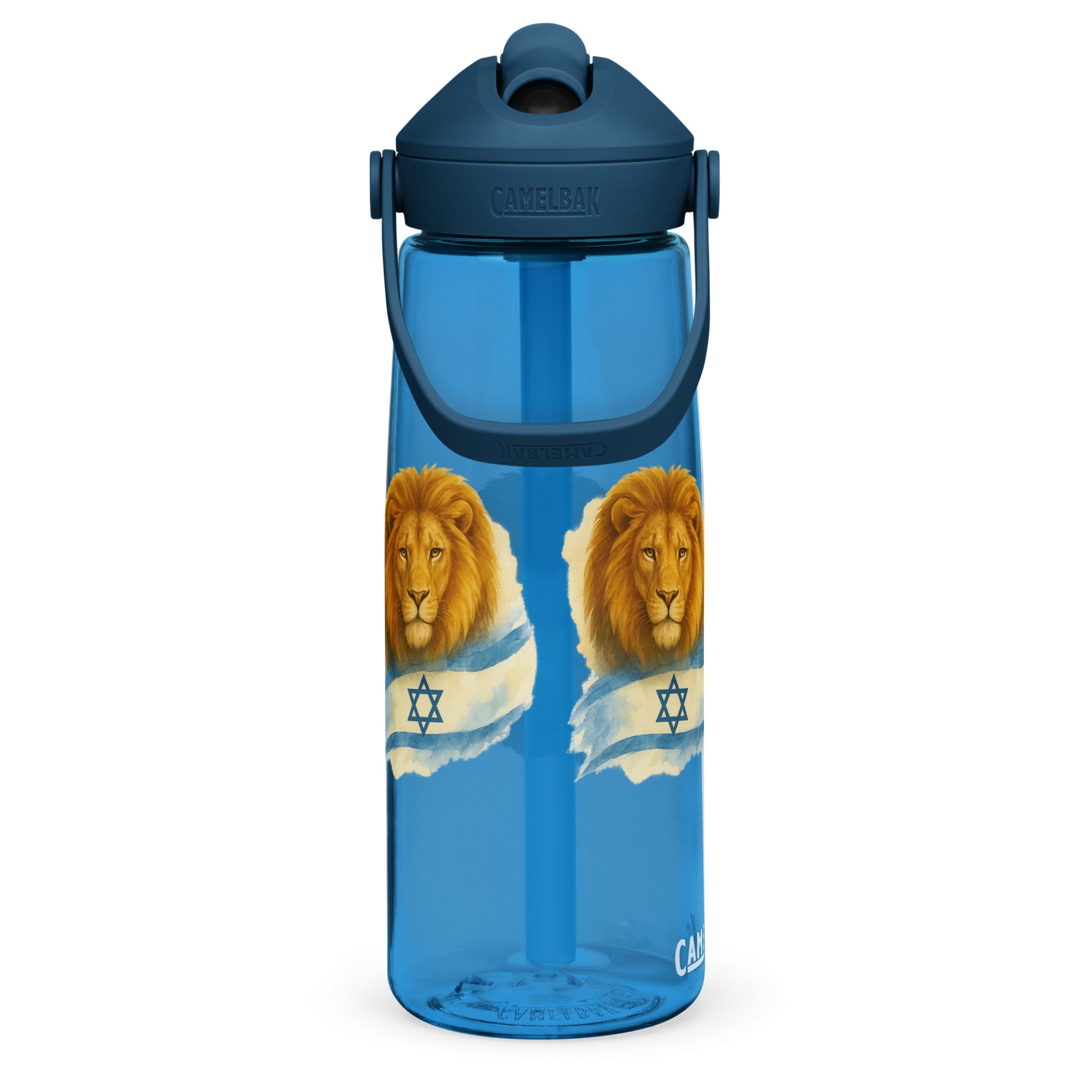 Lion Of Israel Flip Straw Water Bottle - American Zionist