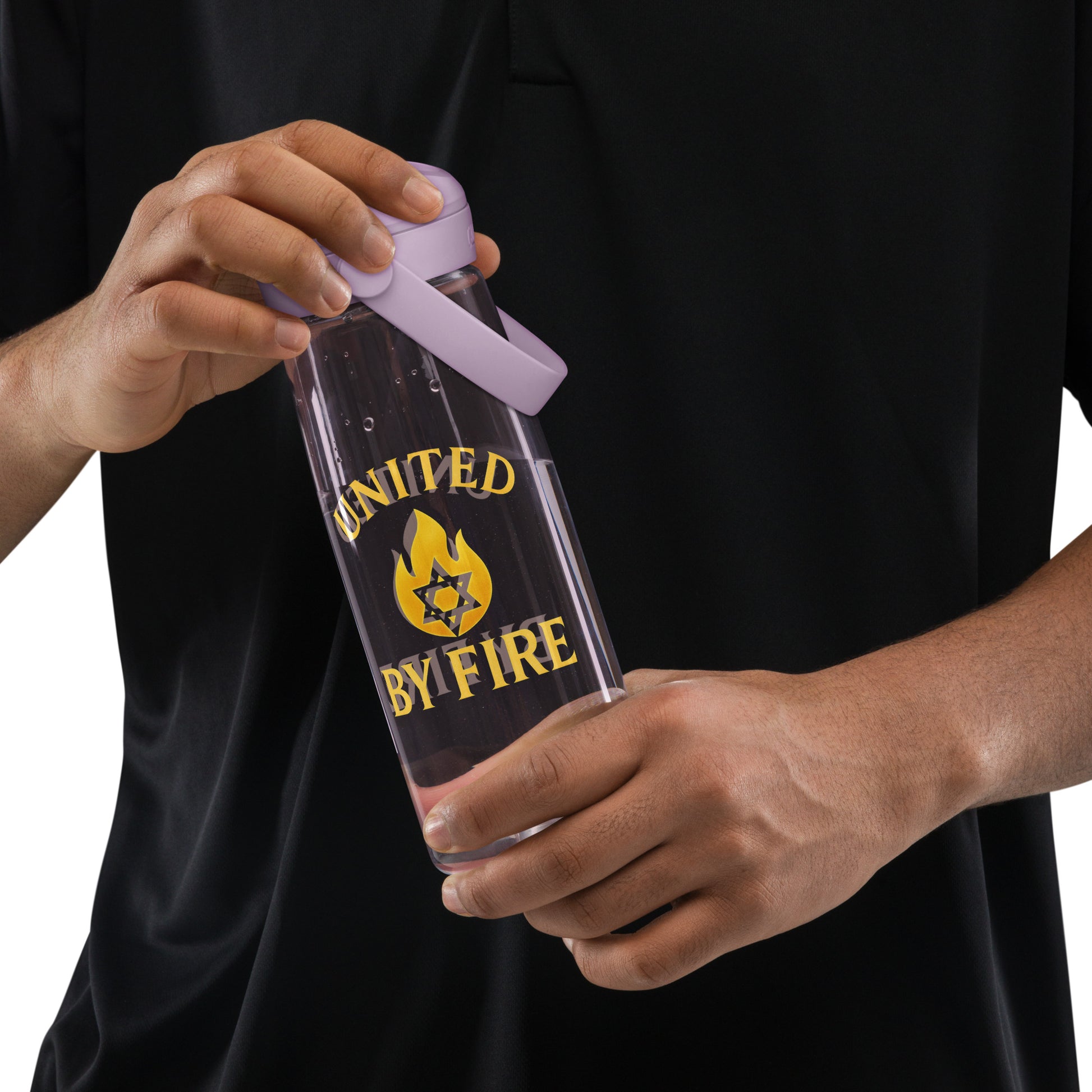 United By Fire Flip Straw Water Bottle - American Zionist
