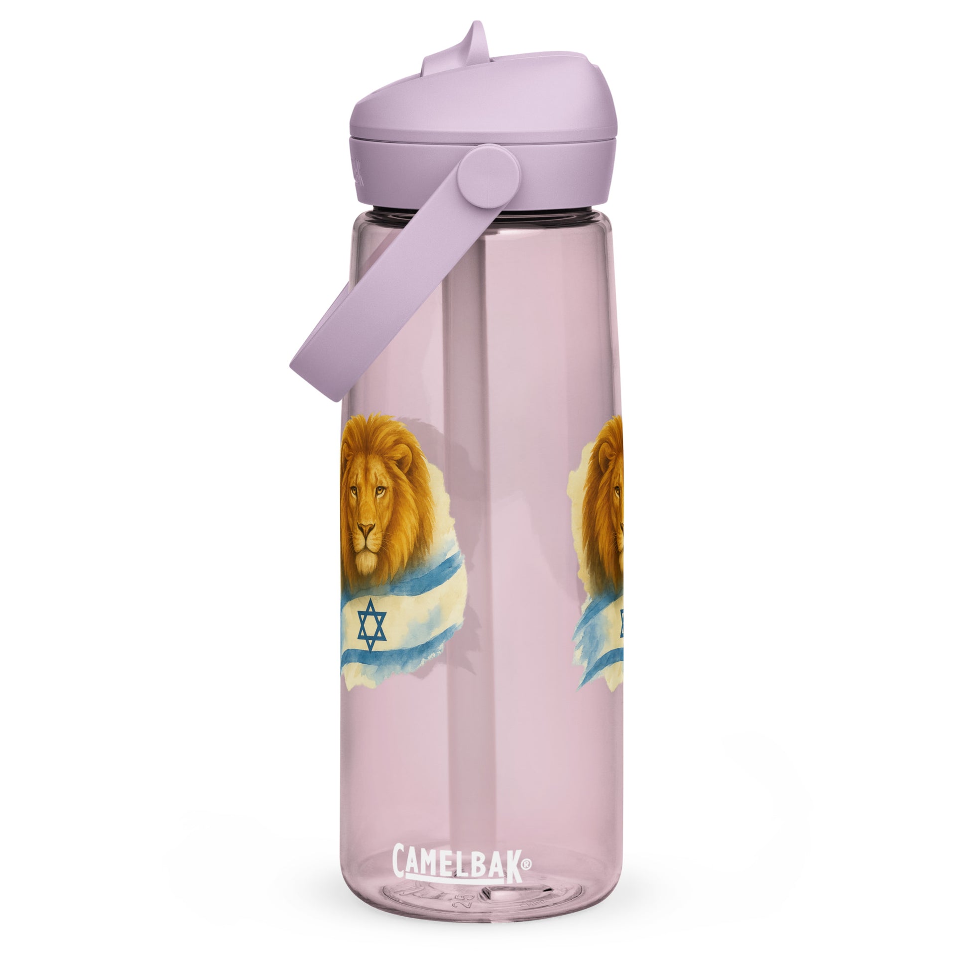 Lion Of Israel Flip Straw Water Bottle - American Zionist