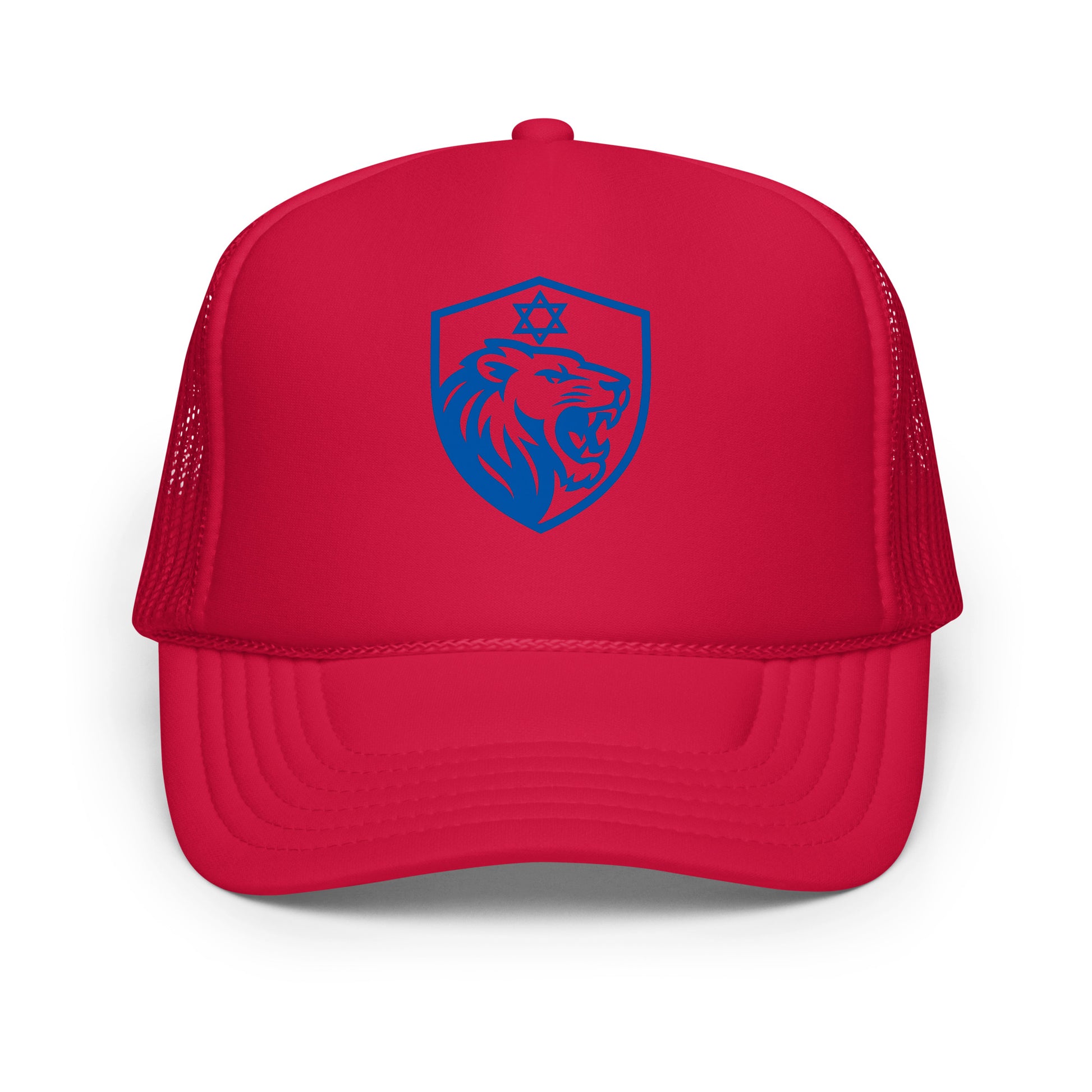 Lion Shield Of Israel Foam Trucker Hat - American Zionist
