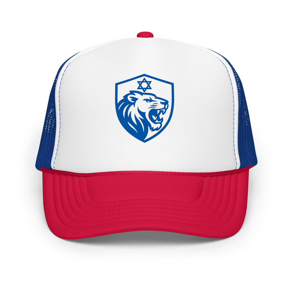 Lion Shield Of Israel Foam Trucker Hat - American Zionist