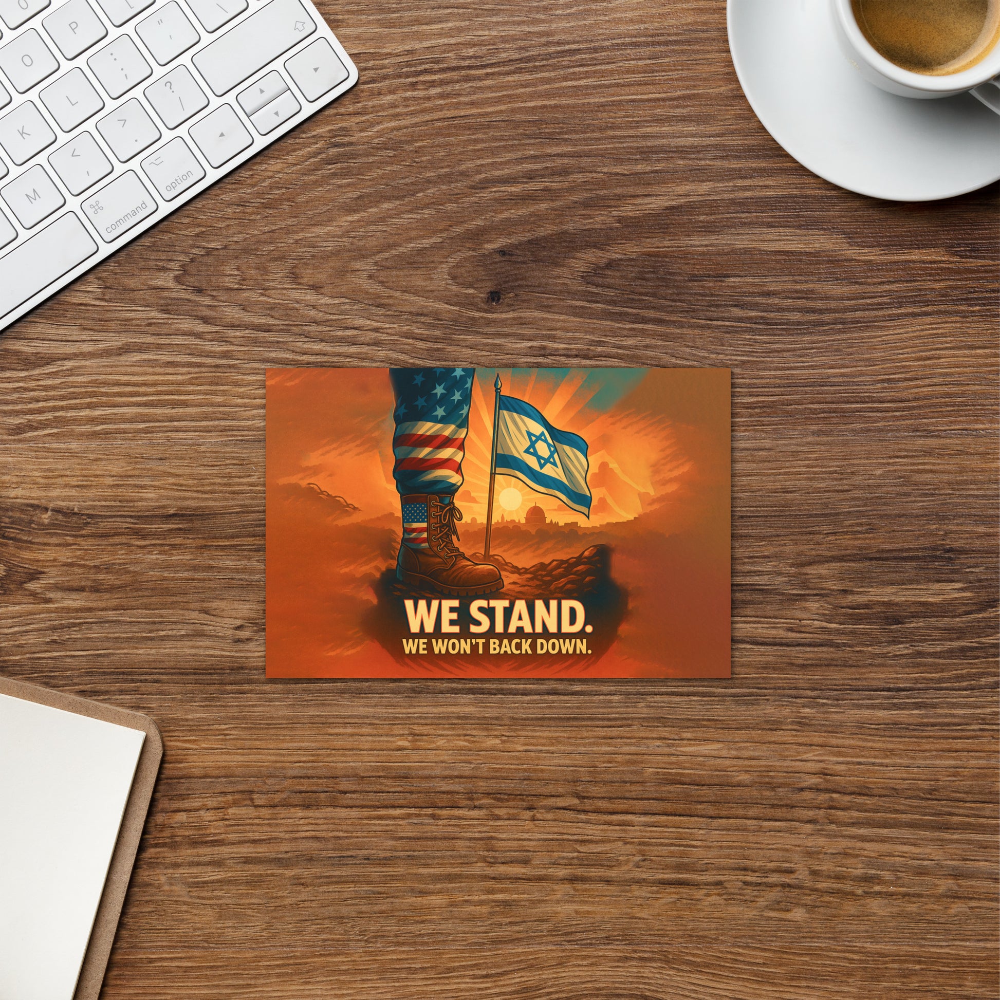 We Stand Greeting Card - American Zionist