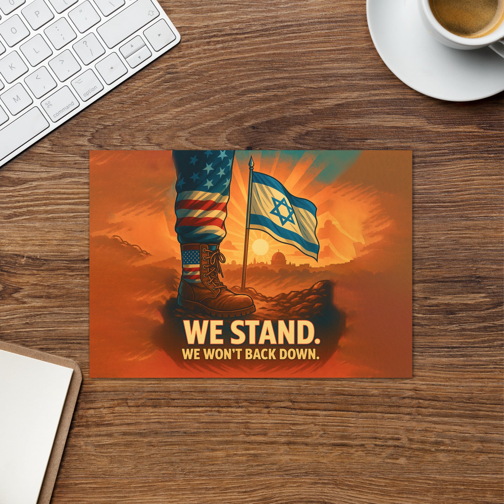 We Stand Greeting Card - American Zionist