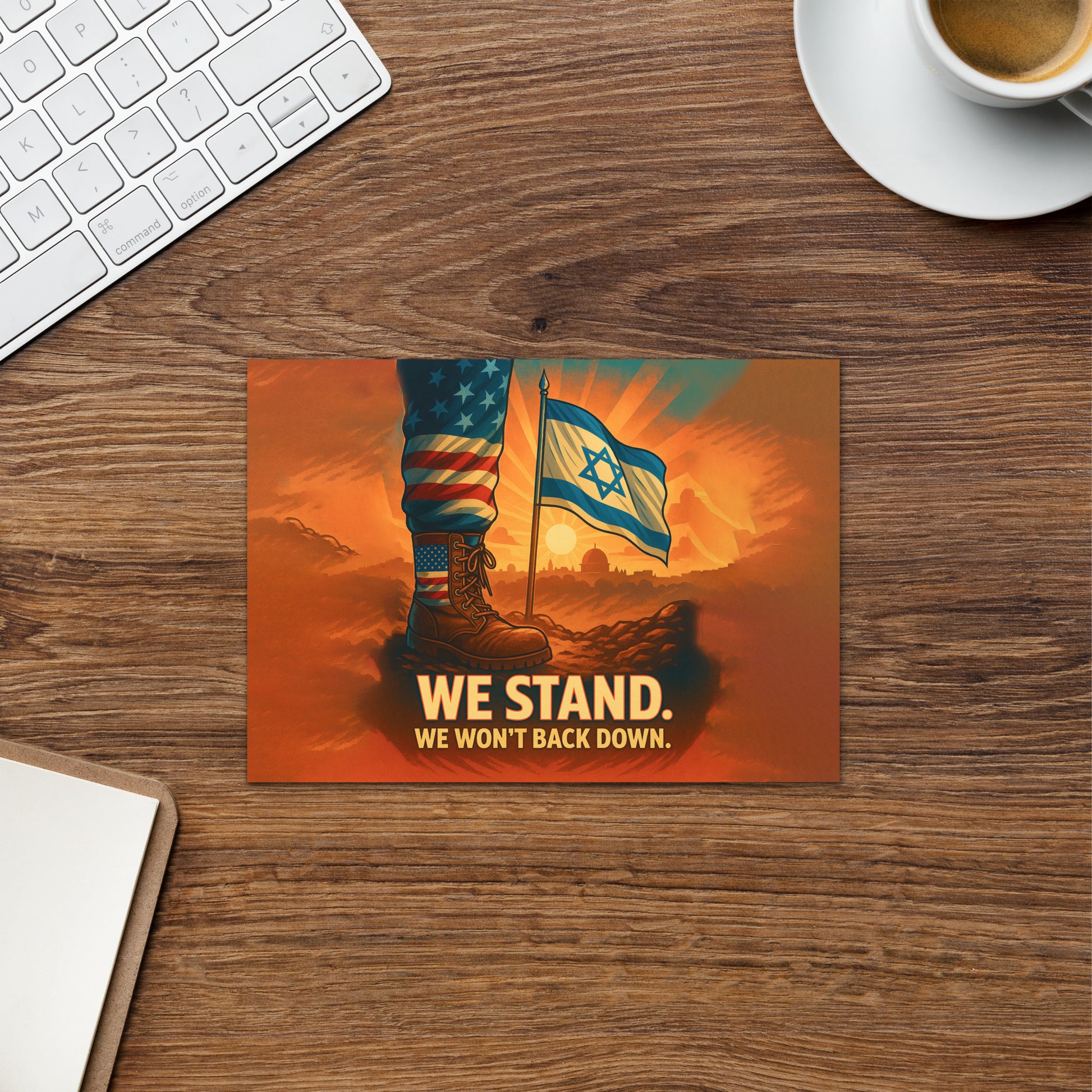 We Stand Greeting Card - American Zionist