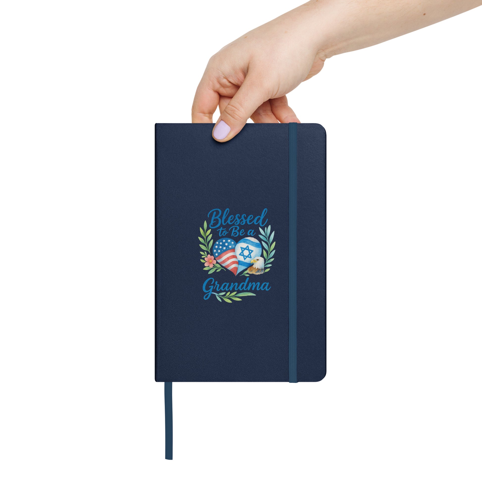 Blessed To Be A Grandma Hardcover Bound Notebook - American Zionist