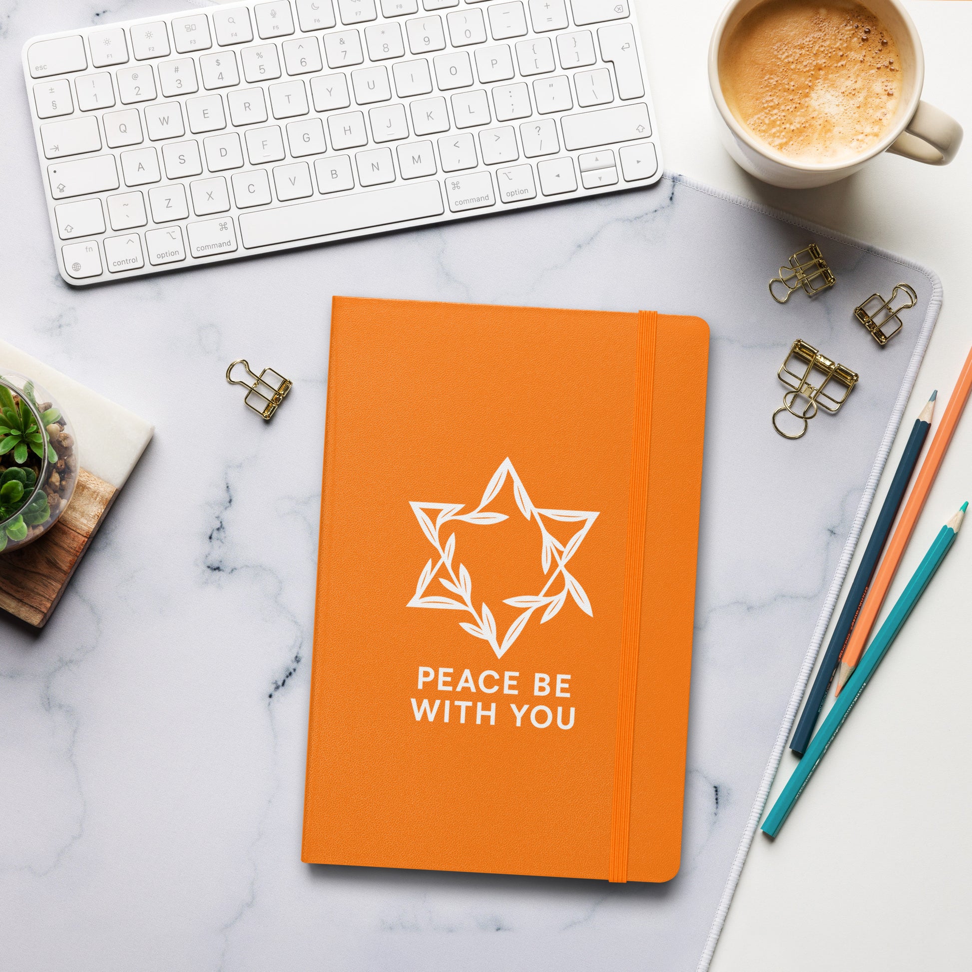 Peacewoven Star Hardcover Bound Notebook - American Zionist