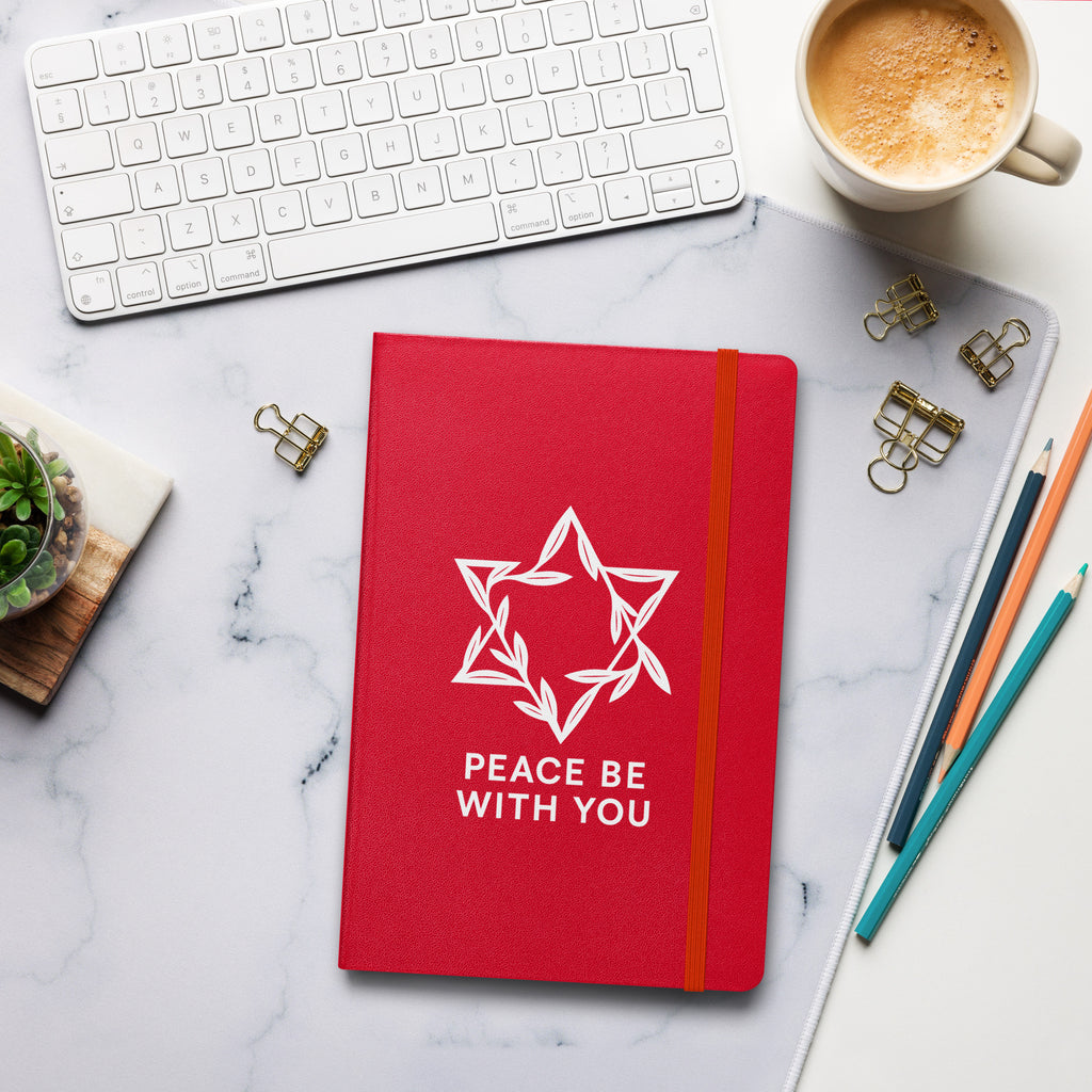 Peacewoven Star Hardcover Bound Notebook - American Zionist