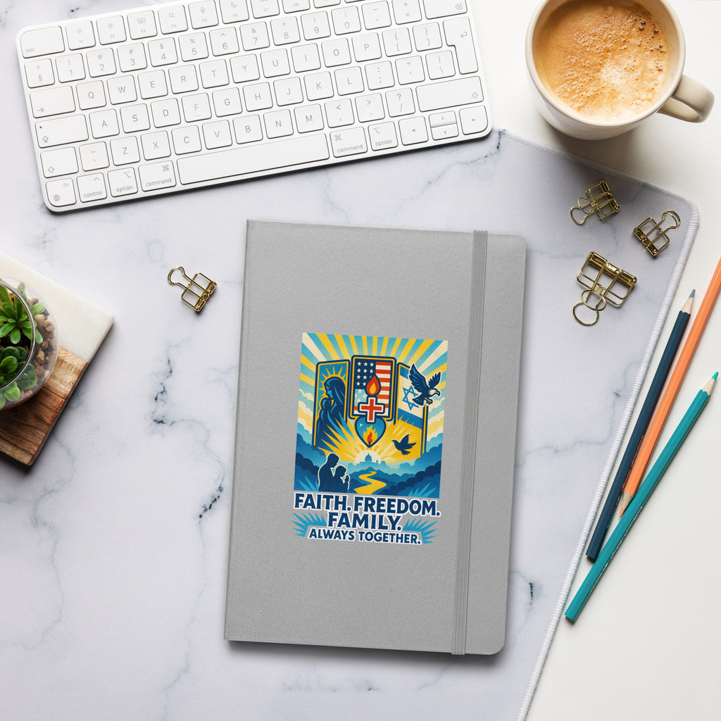 Faith Freedom Family Hardcover Bound Notebook - American Zionist