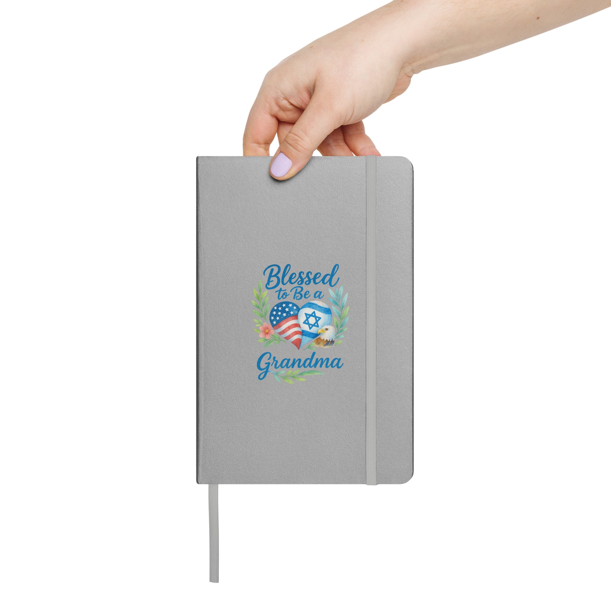 Blessed To Be A Grandma Hardcover Bound Notebook - American Zionist
