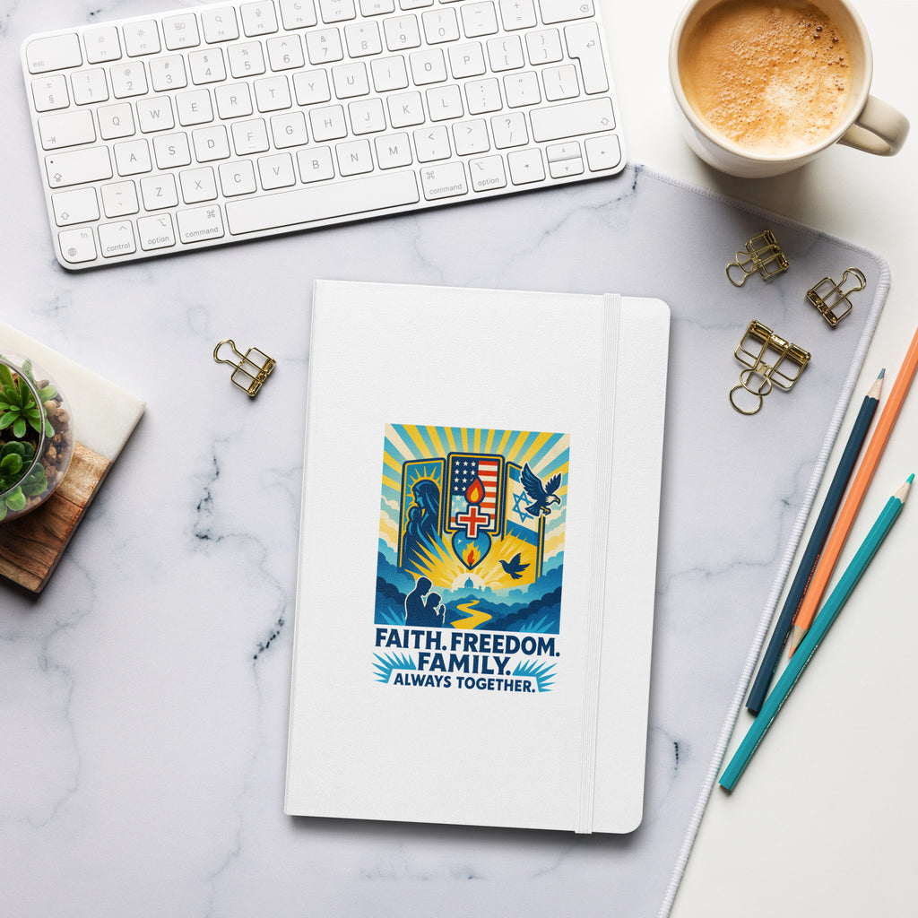 Faith Freedom Family Hardcover Bound Notebook - American Zionist