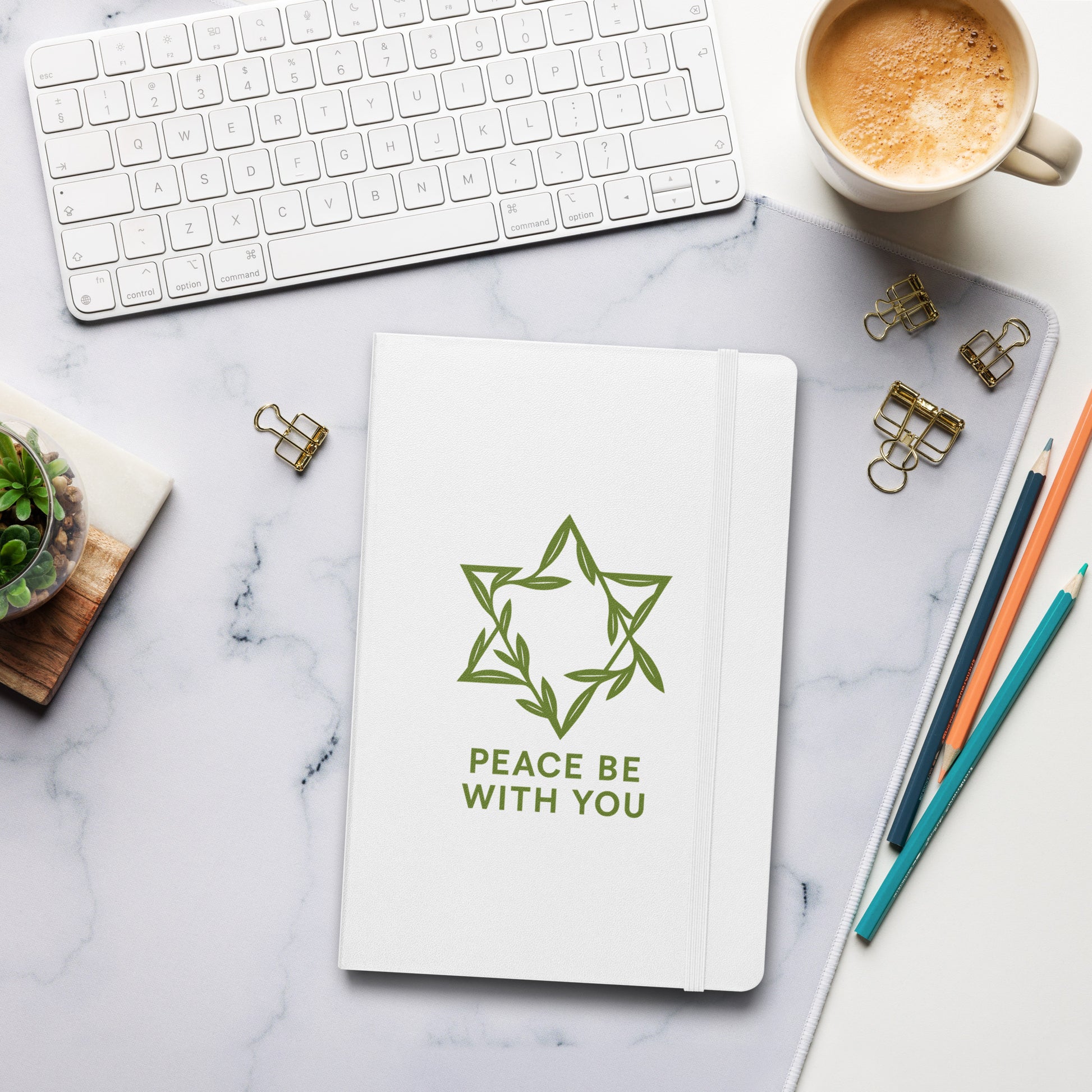 Peacewoven Star Hardcover Bound Notebook - American Zionist