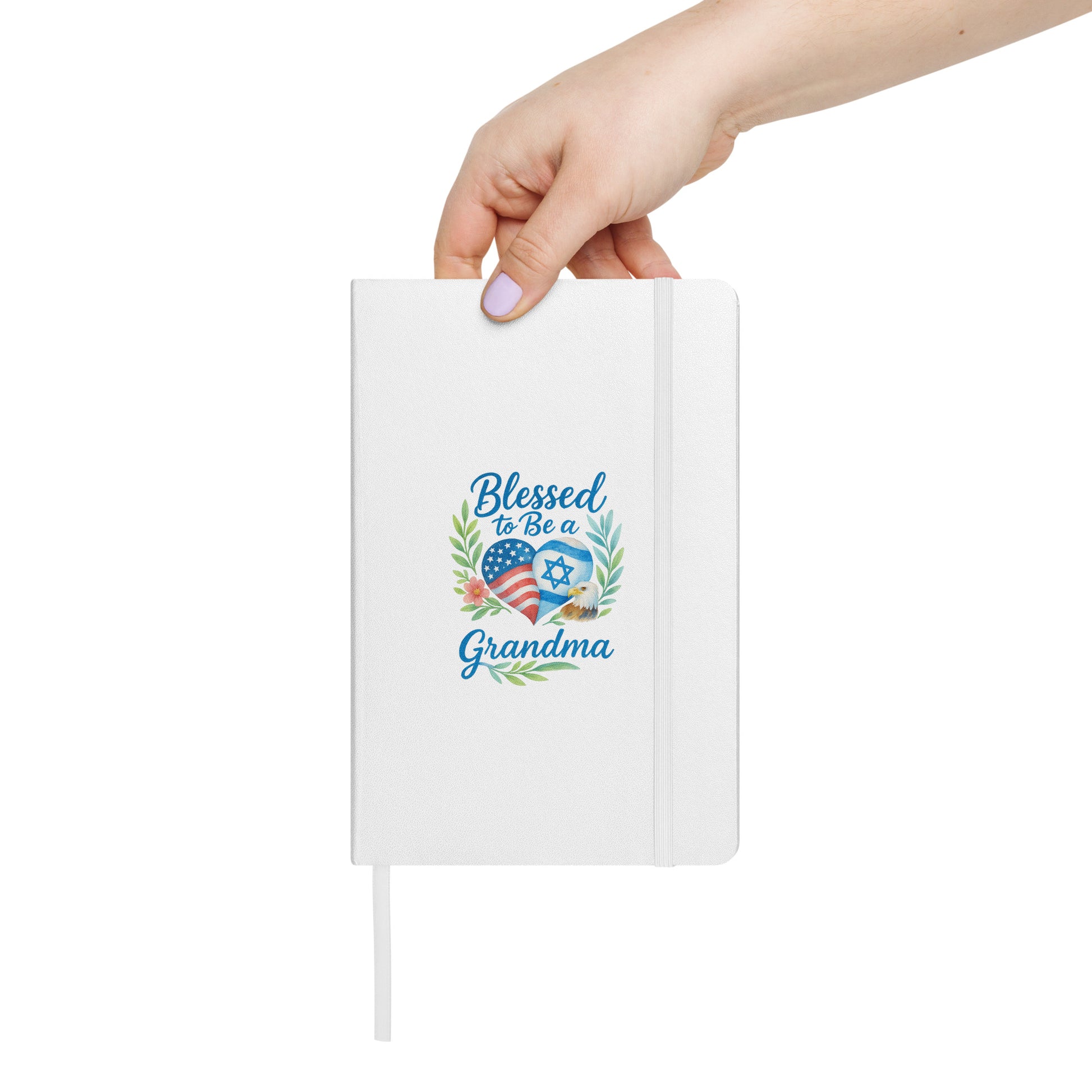Blessed To Be A Grandma Hardcover Bound Notebook - American Zionist