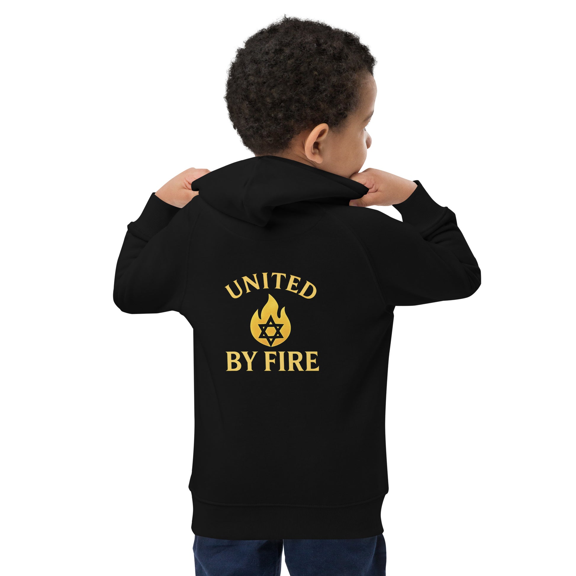 United by Fire Kids Eco Hoodie - American Zionist