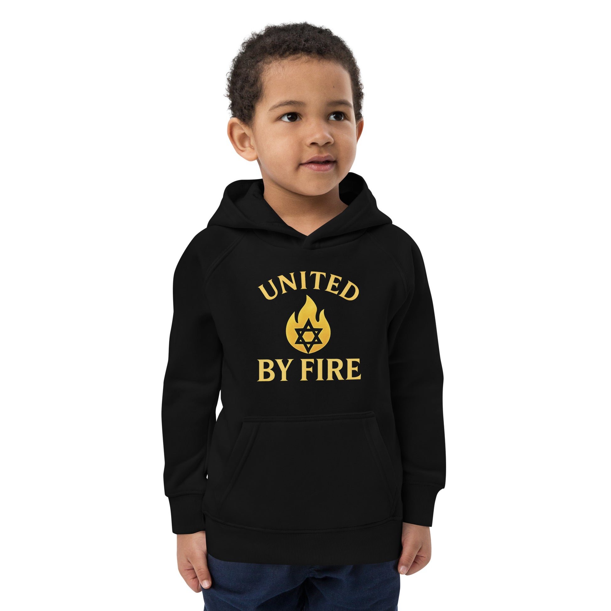 United by Fire Kids Eco Hoodie - American Zionist