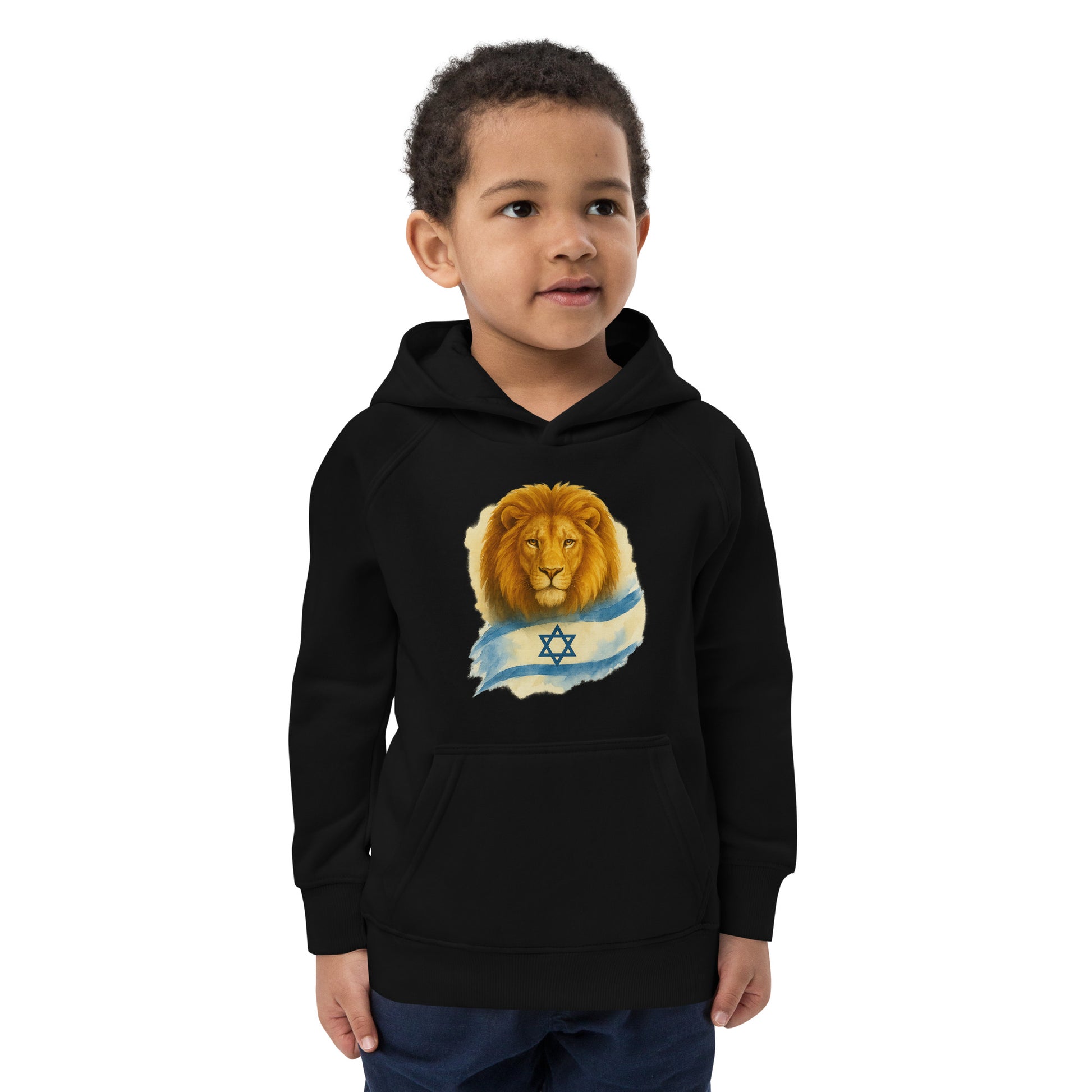 Lion Of Israel Kid's Eco Hoodie - American Zionist