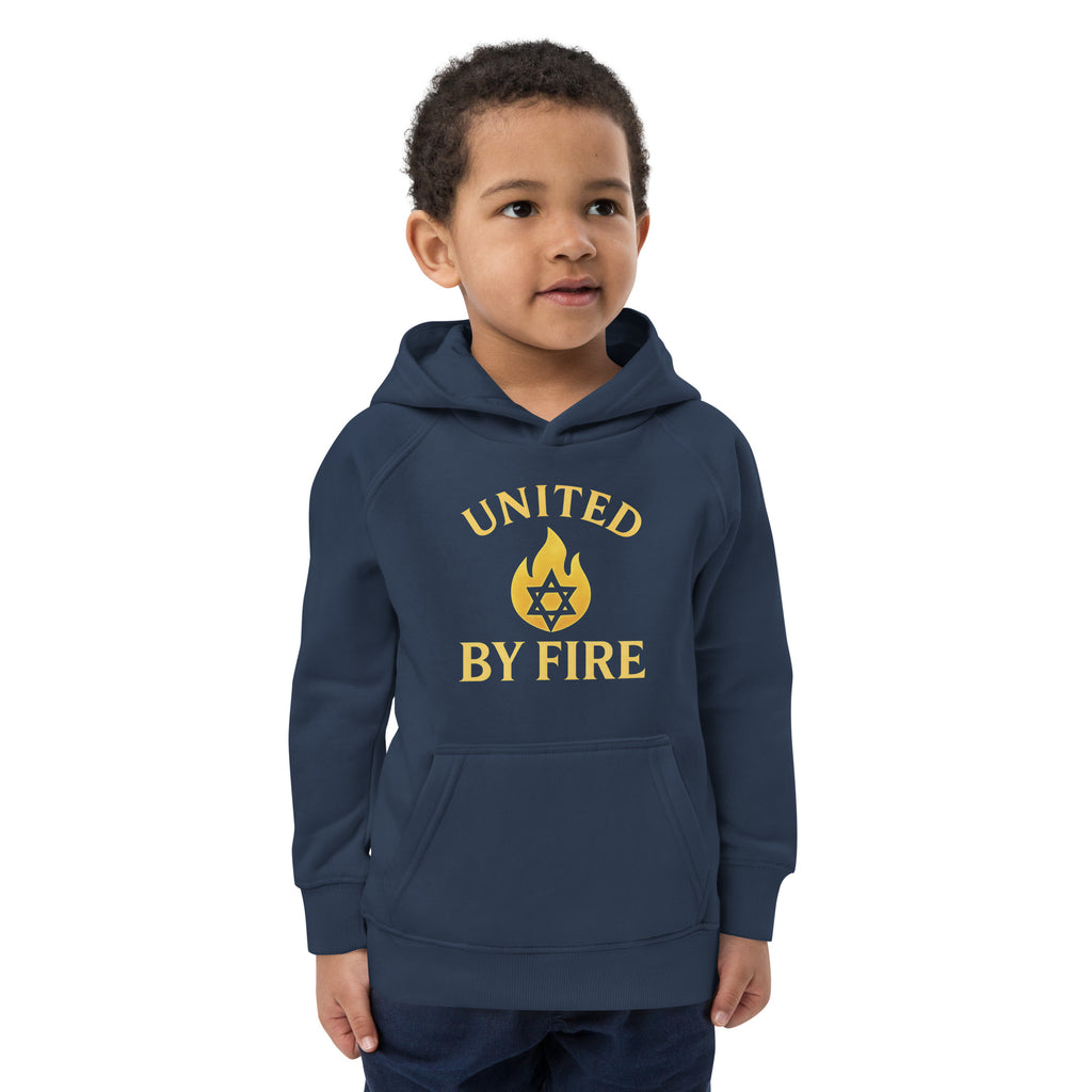 United by Fire Kids Eco Hoodie - American Zionist