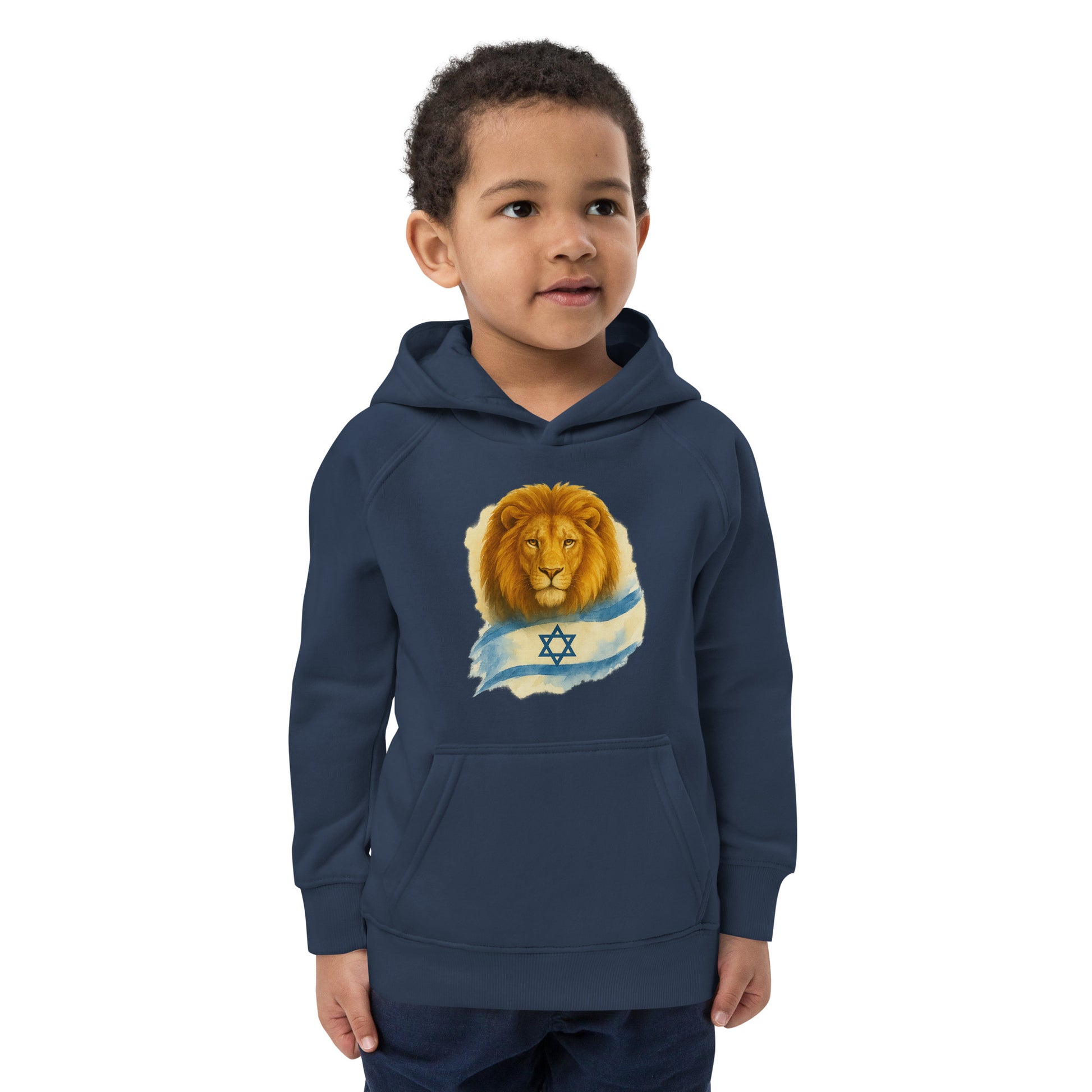 Lion Of Israel Kid's Eco Hoodie - American Zionist