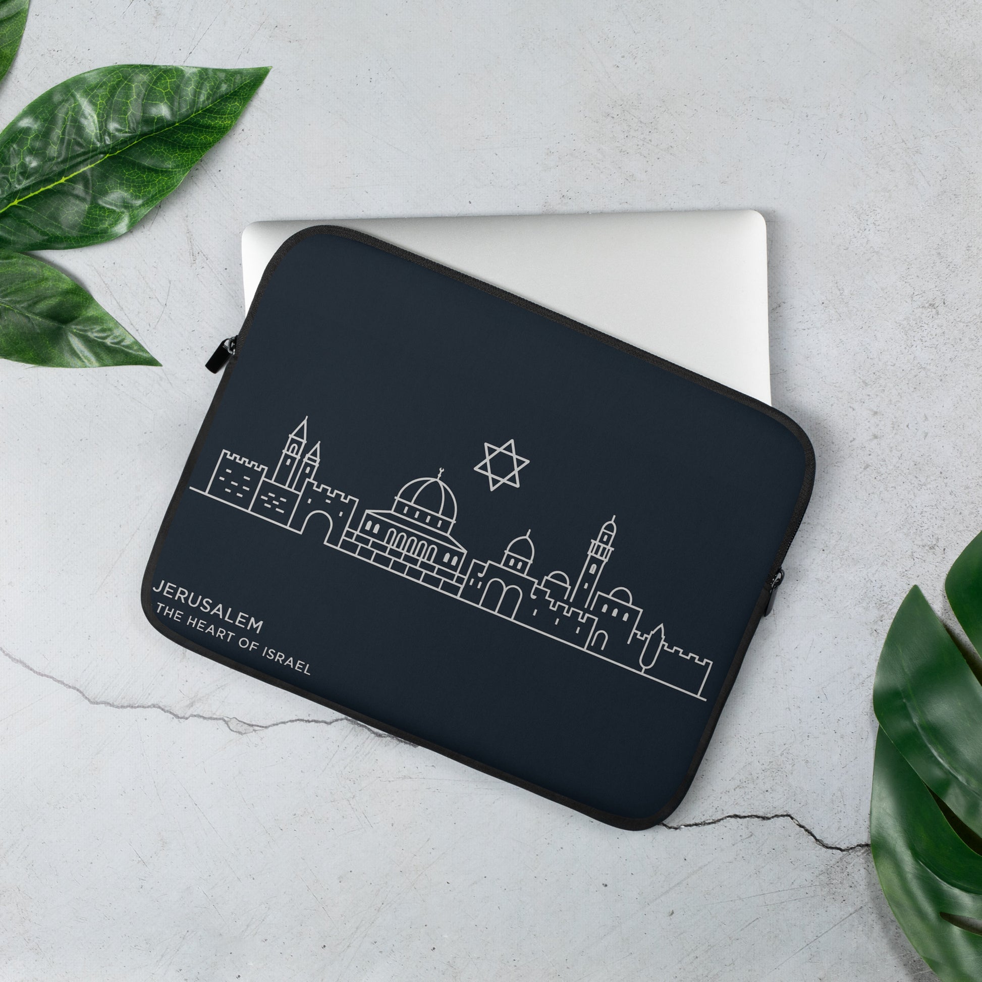Jerusalem Heart of Israel Laptop Sleeve - American Zionist