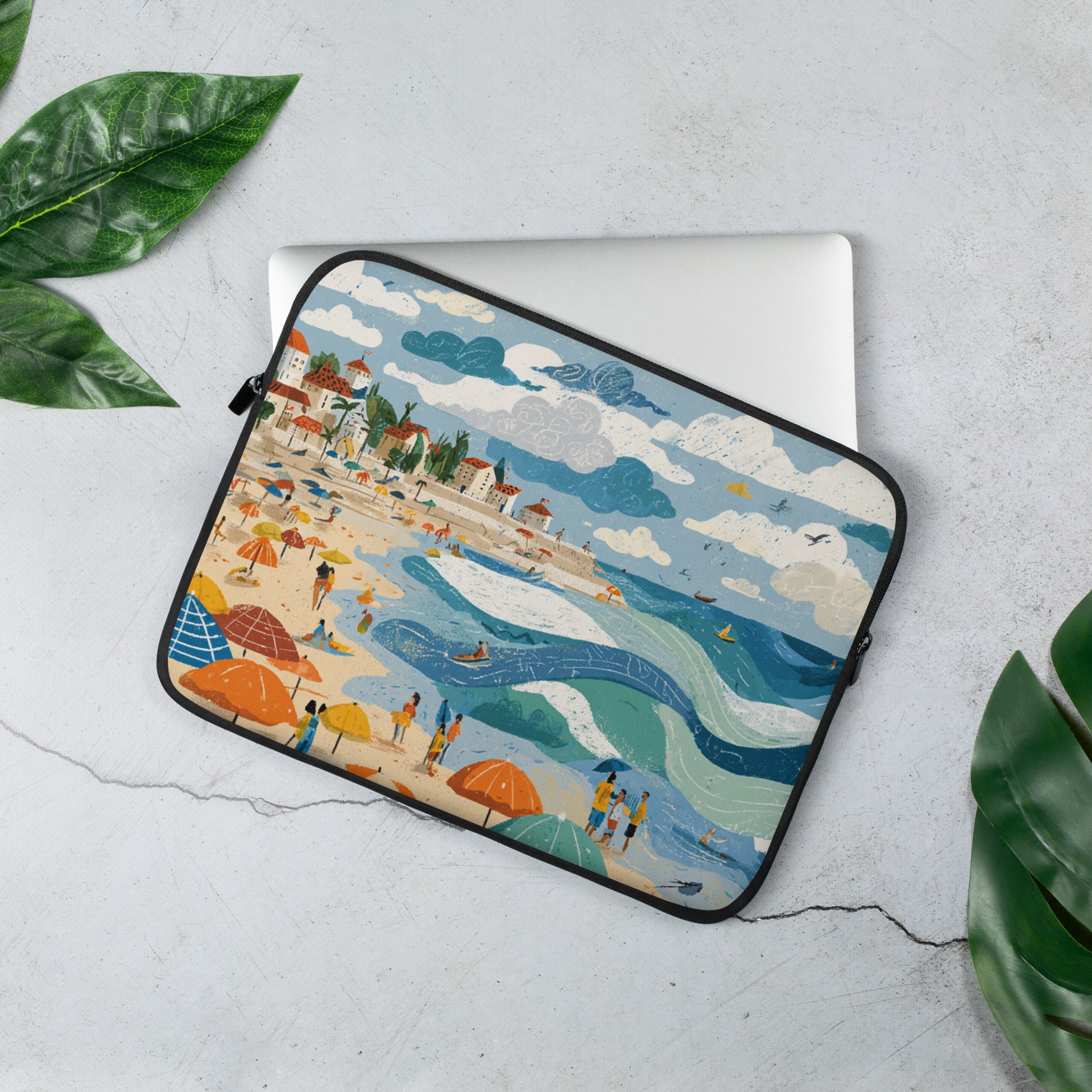 Tel Aviv Beach Laptop Sleeve - American Zionist