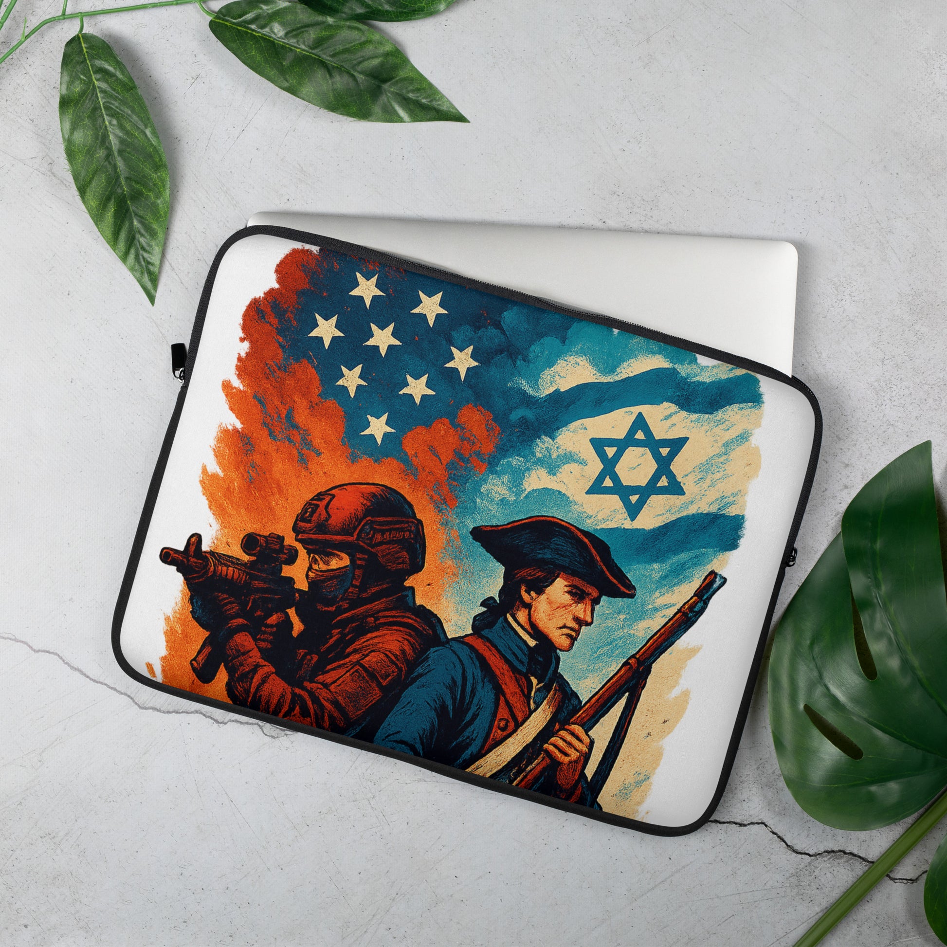 Defenders Across Generations Laptop Sleeve - American Zionist