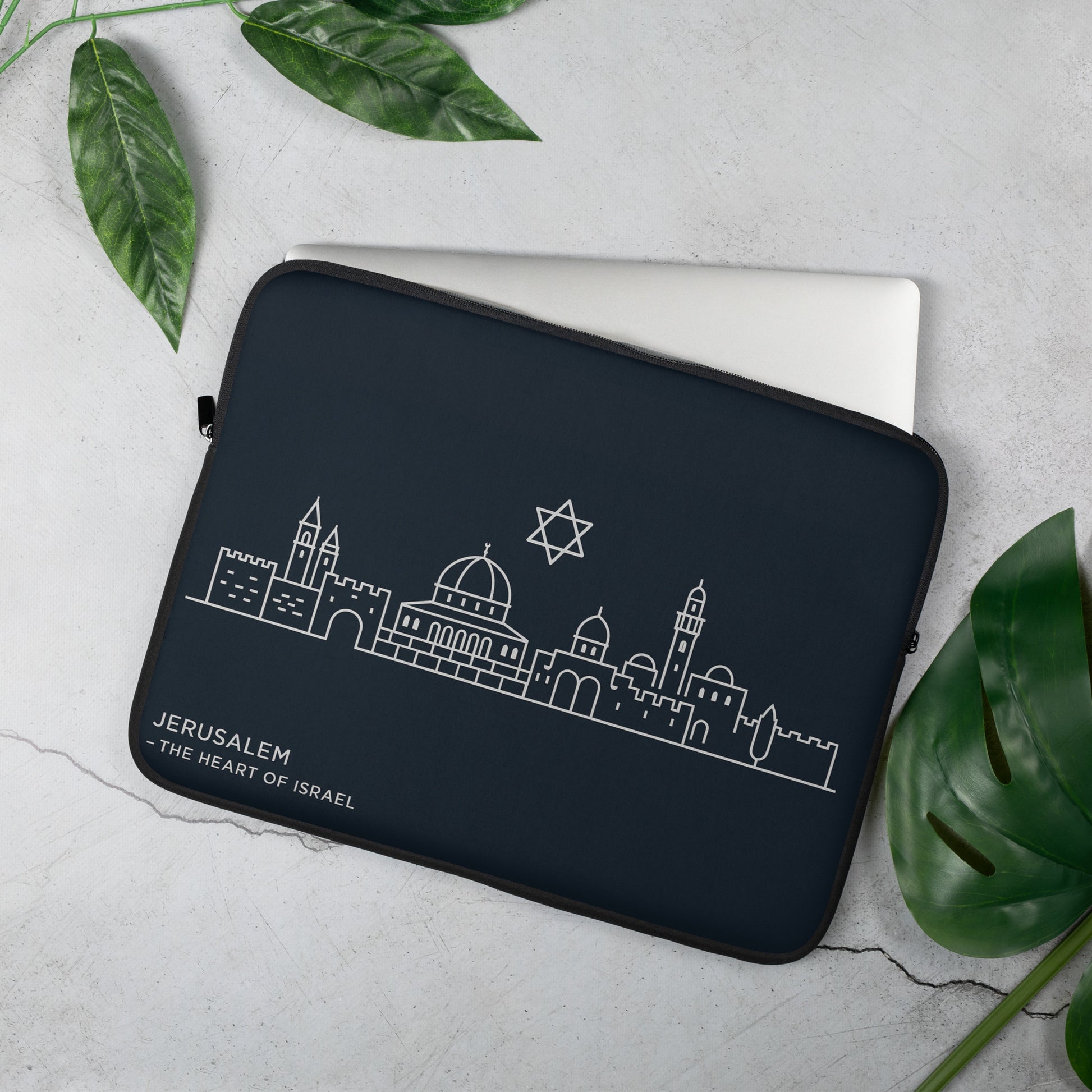 Jerusalem Heart of Israel Laptop Sleeve - American Zionist