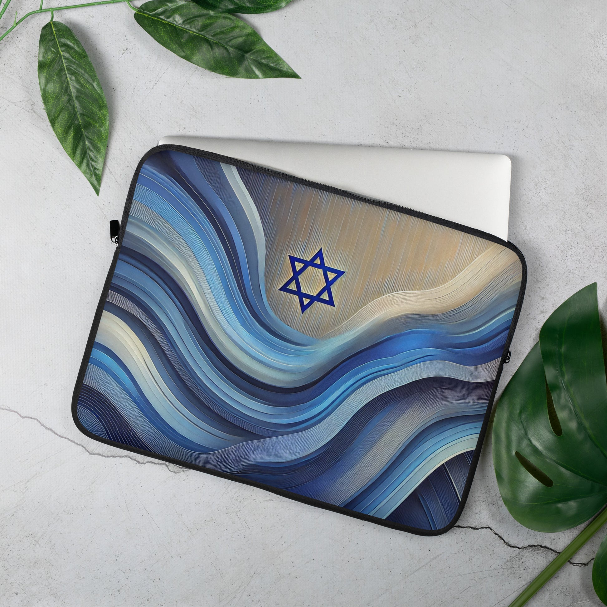 Ocean Flow Star Laptop Sleeve - American Zionist