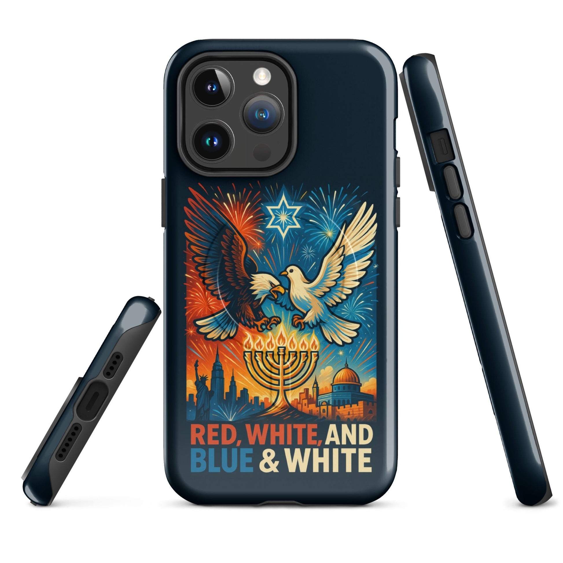 Red White and Blue MagSafe® Tough Case for iPhone® - American Zionist