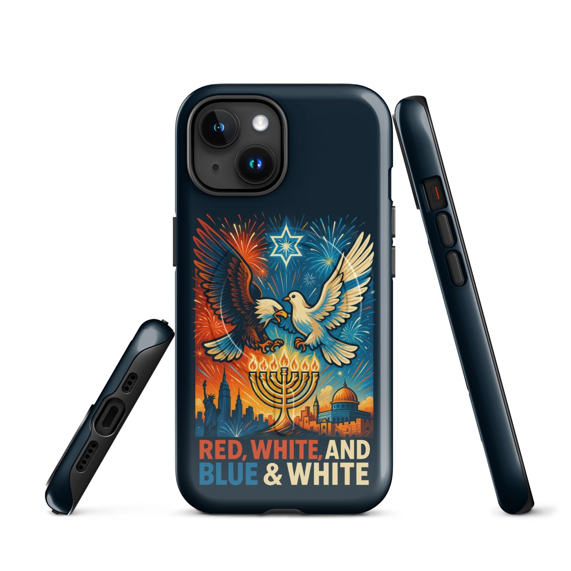 Red White and Blue MagSafe® Tough Case for iPhone® - American Zionist