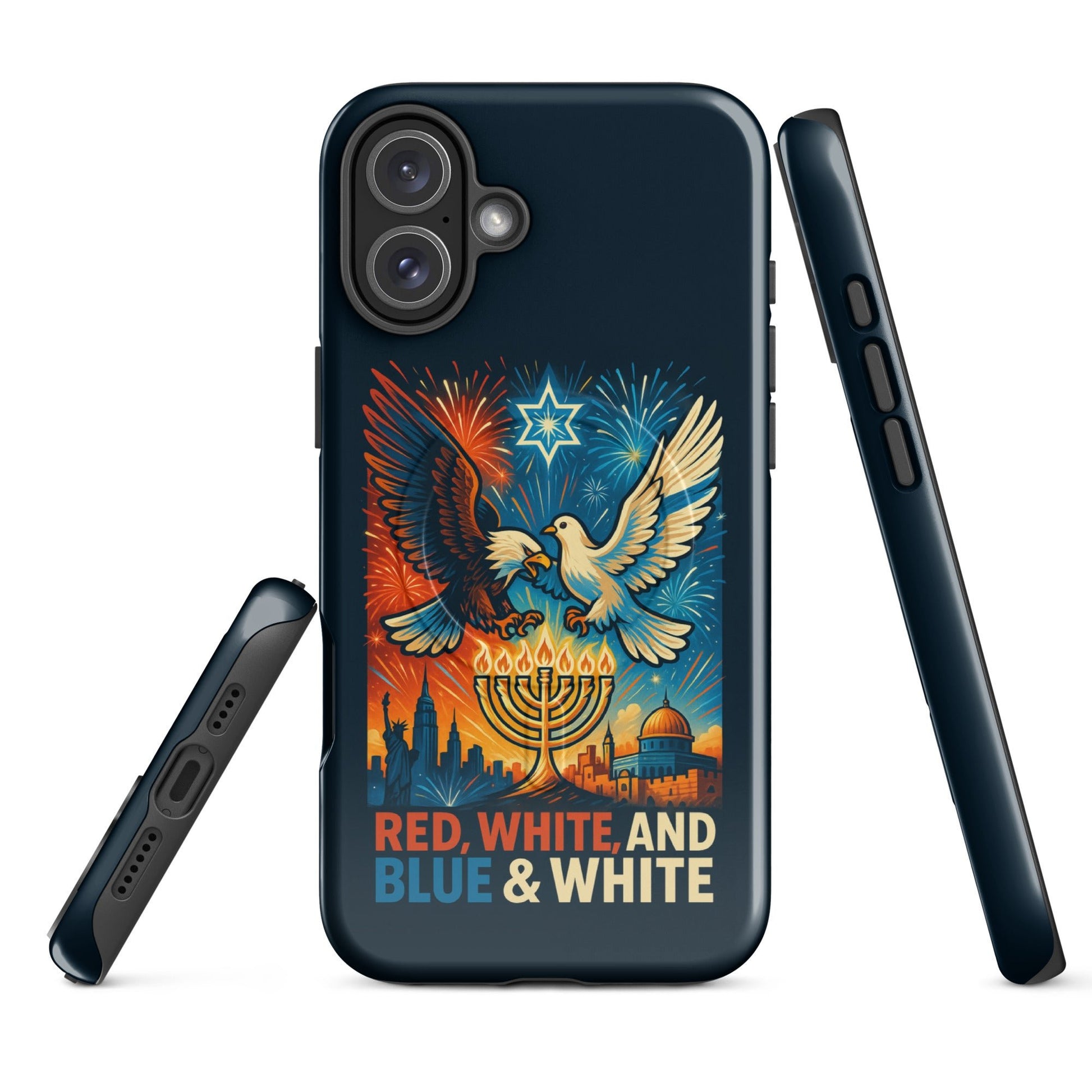 Red White and Blue MagSafe® Tough Case for iPhone® - American Zionist