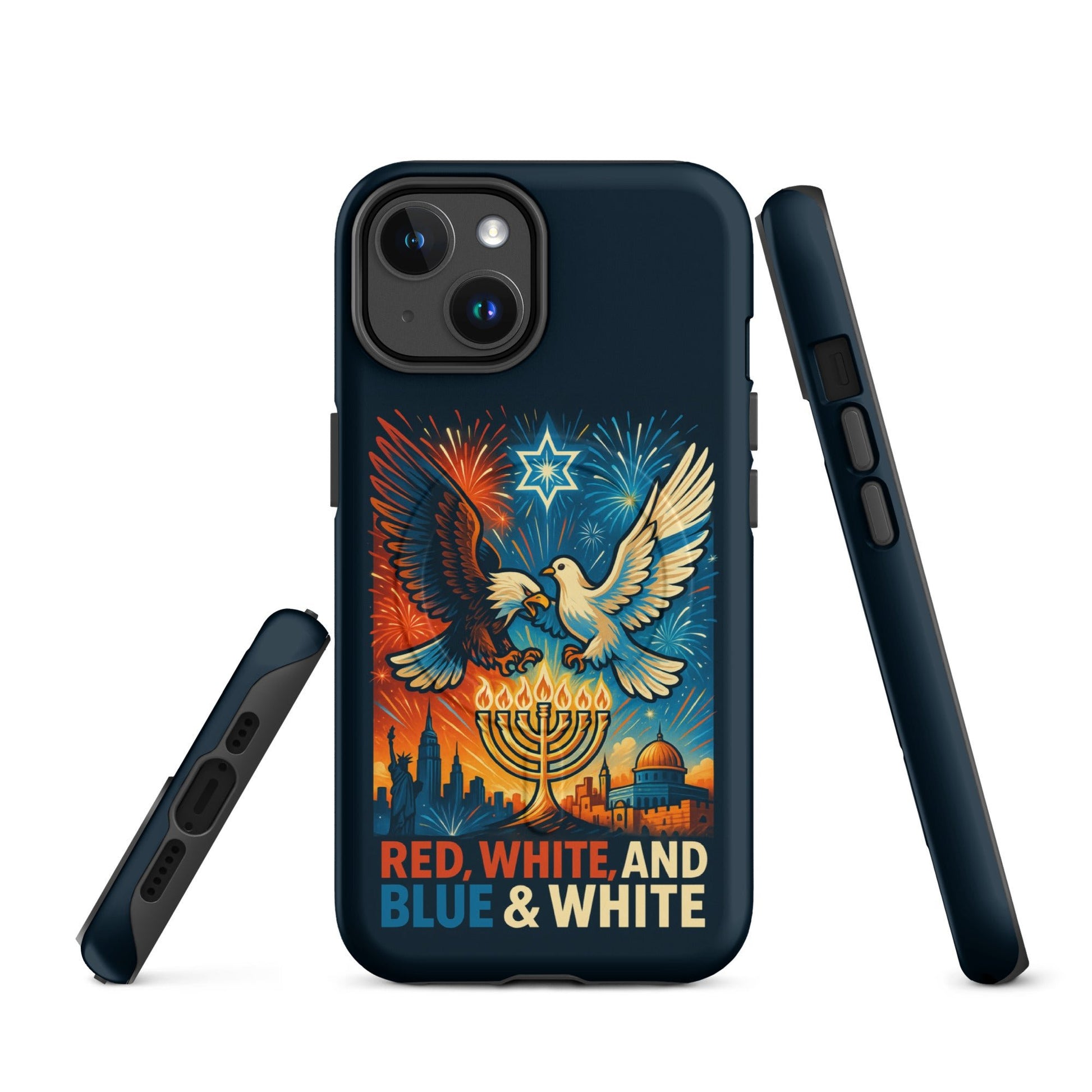 Red White and Blue MagSafe® Tough Case for iPhone® - American Zionist