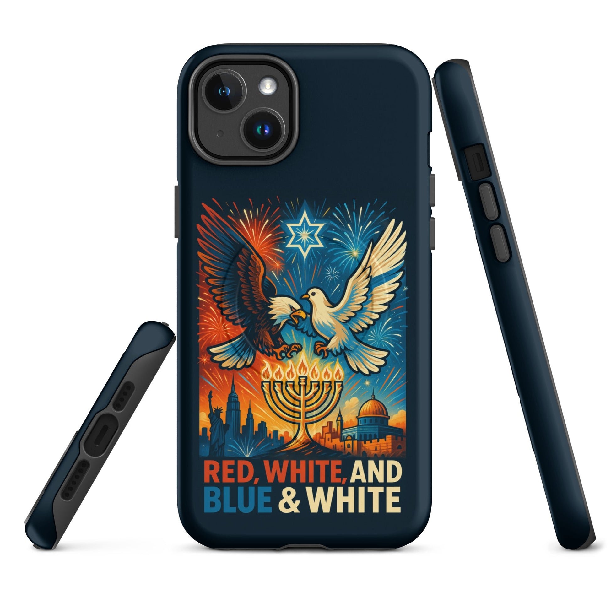 Red White and Blue MagSafe® Tough Case for iPhone® - American Zionist