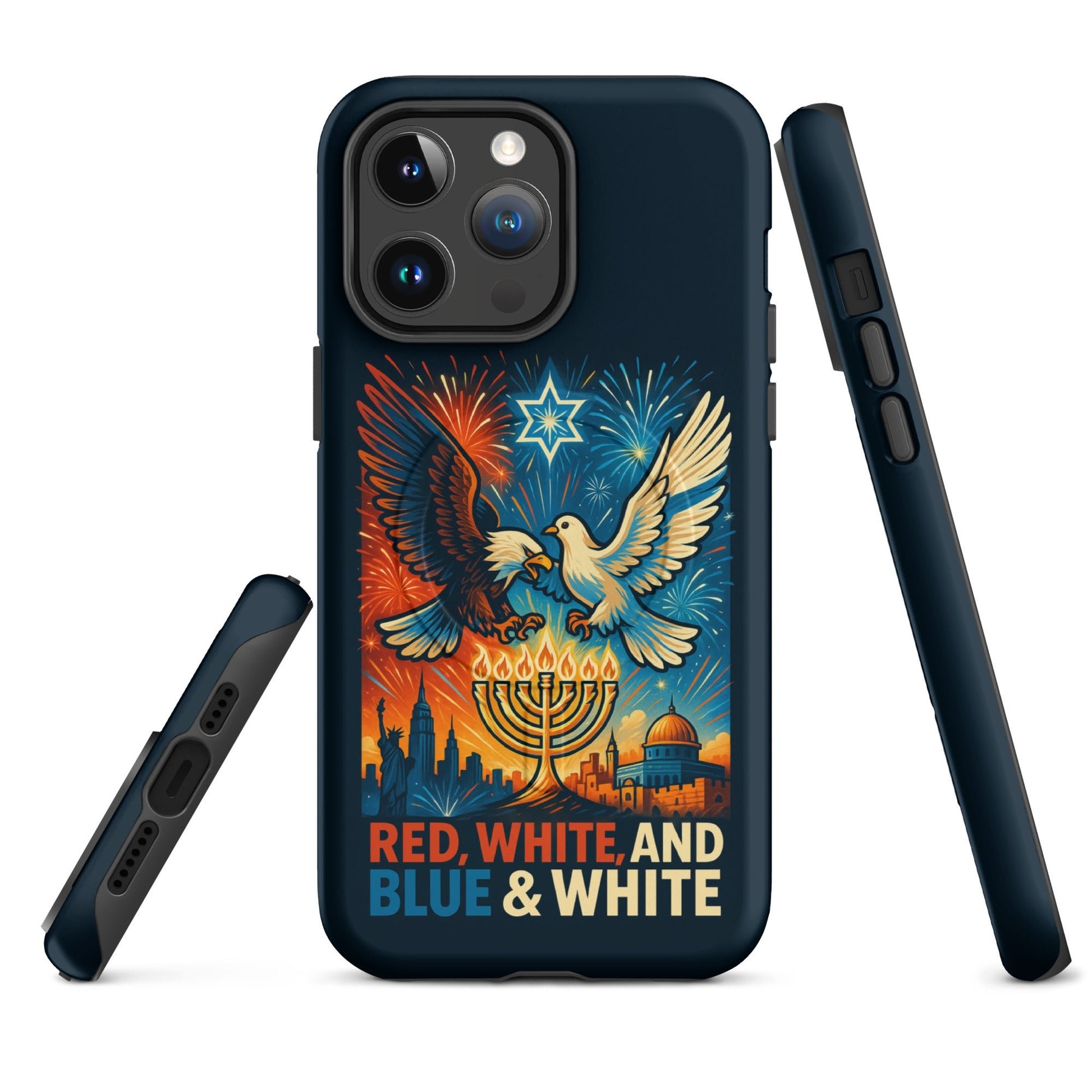 Red White and Blue MagSafe® Tough Case for iPhone® - American Zionist