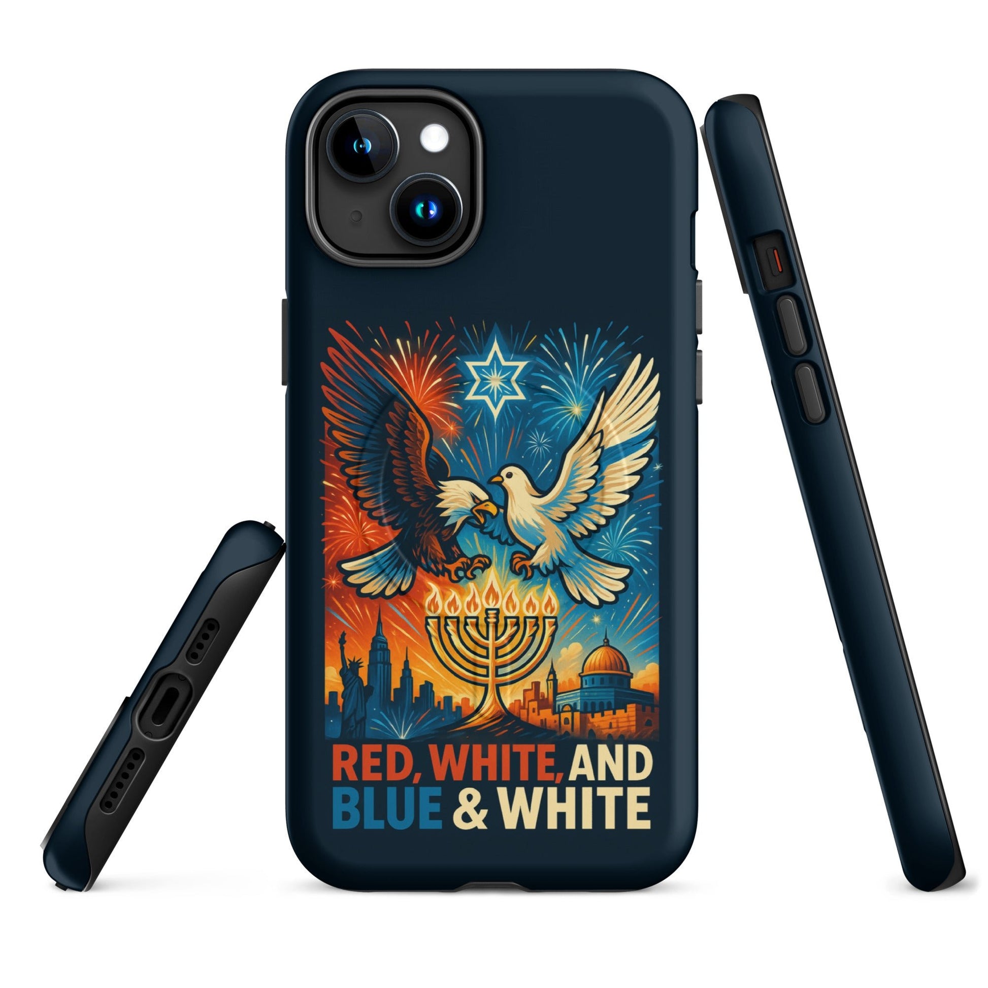 Red White and Blue MagSafe® Tough Case for iPhone® - American Zionist