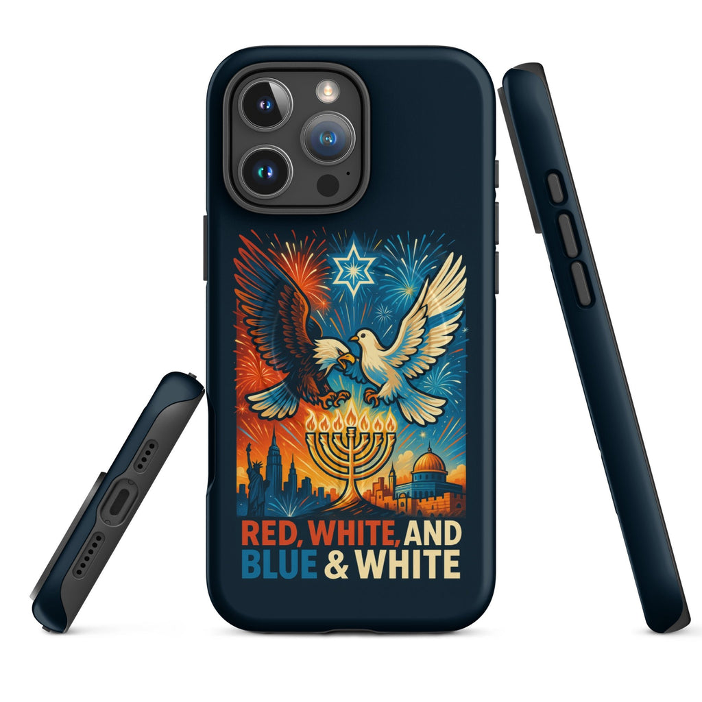 Red White and Blue MagSafe® Tough Case for iPhone® - American Zionist