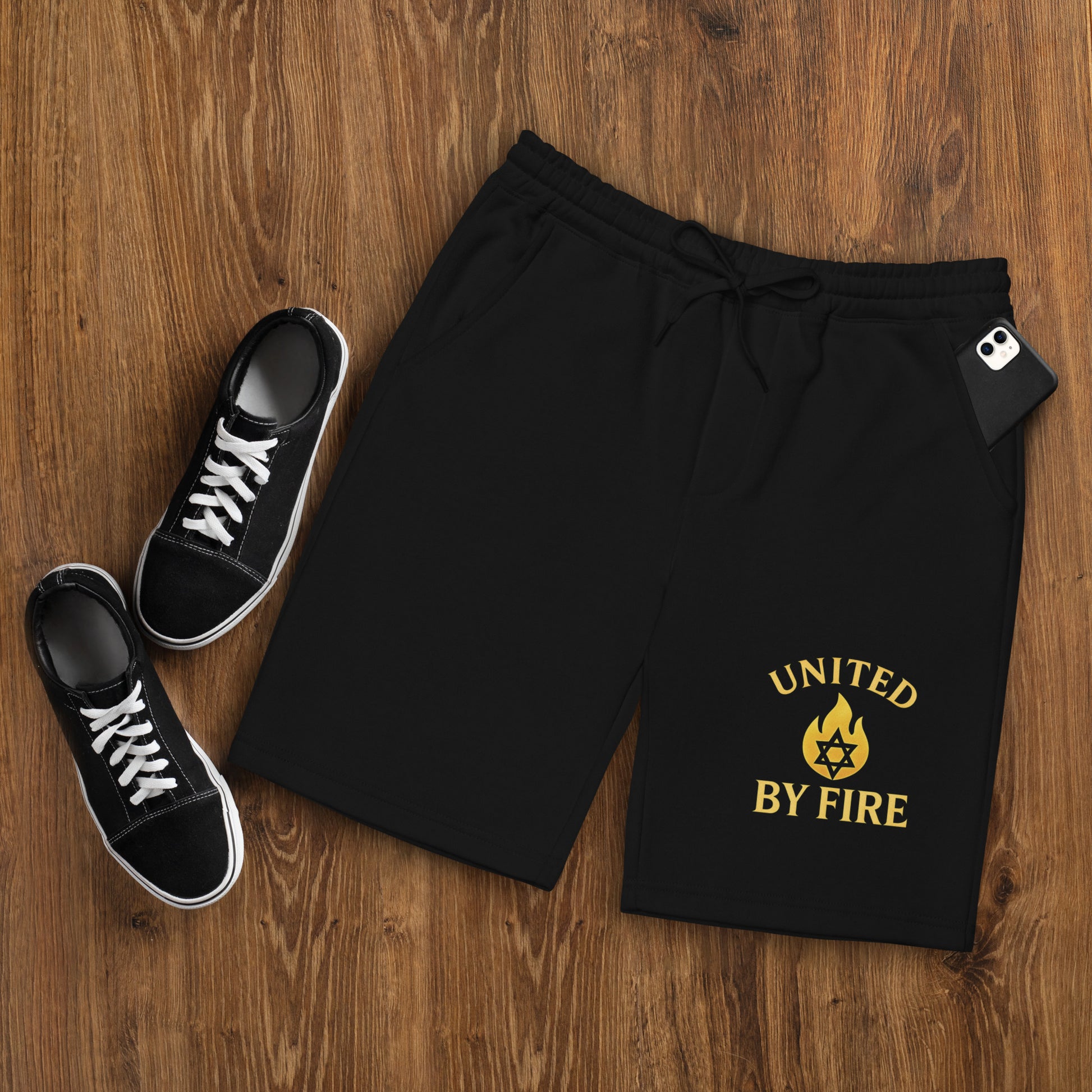 United by Fire Men's Fleece Shorts - American Zionist