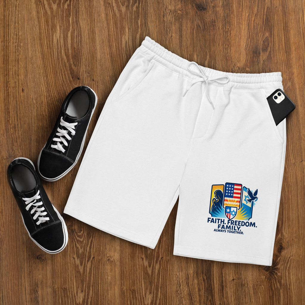 Faith Freedom Family Men's Fleece Shorts - American Zionist