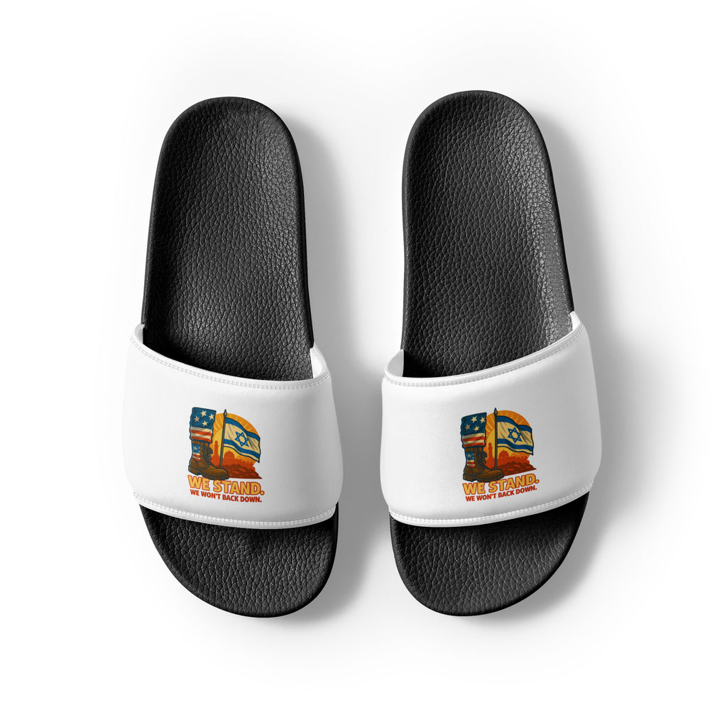 We Stand Men's Slides - American Zionist
